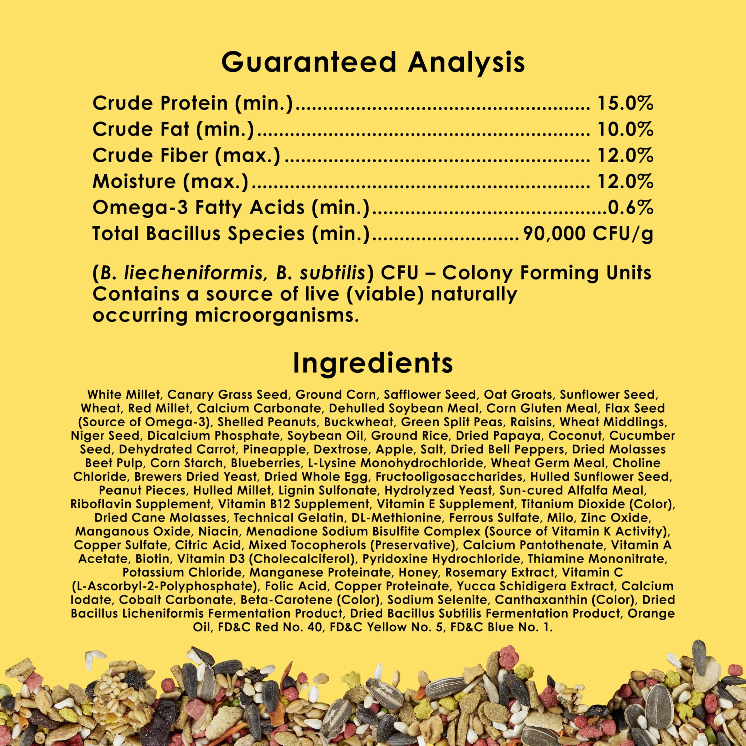 Kaytee Fiesta Cockatiel Food, Nutritious and Fun Blend, Supports Skin, Feather, Digestion, Brain and Heart Health, 4.5 pounds