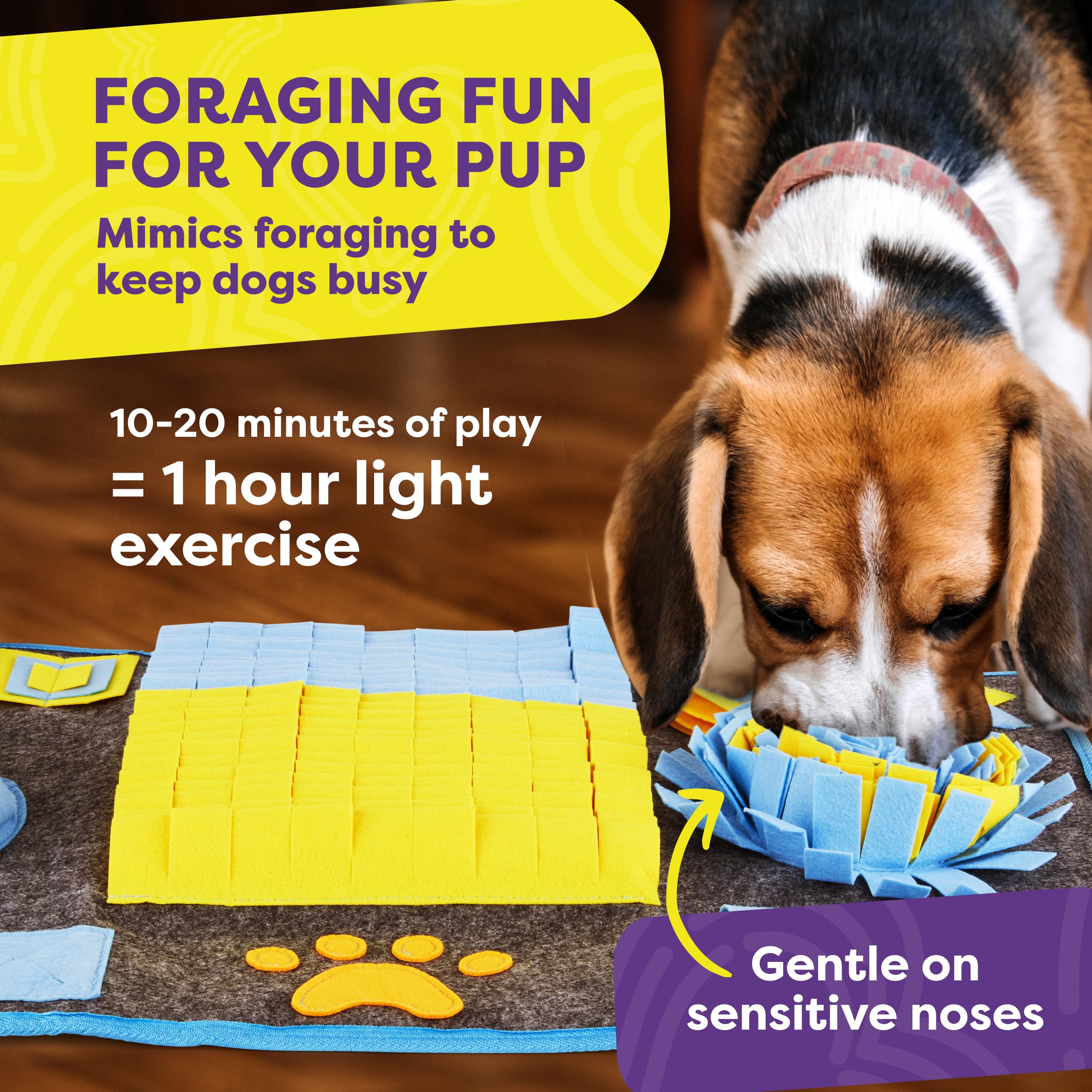 Hertzko Xl Snuffle Mat For Dogs Snuffle Mat For Small And Big Dog - Stimulation Toys For Pets - Extra Large Feeding Mats, Activi