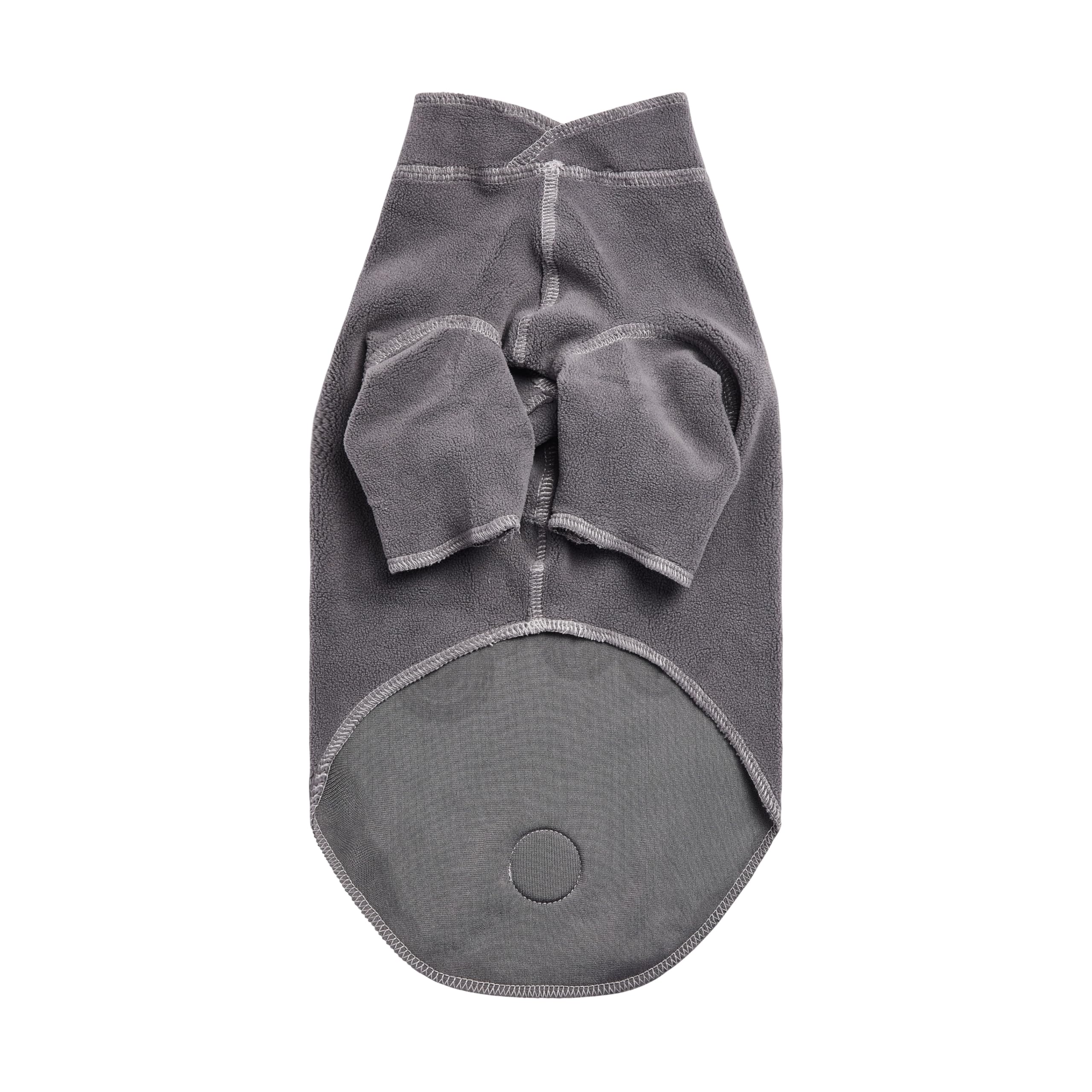Gf Pet Gondola Base Layer For Dogs | Micro Polar Fleece Dog Bodysuit | Warm 4-Way Stretch Onesie | Full Body Coverage, Protection From Cold | Pajamas & Winterwear - Charcoal - X Large
