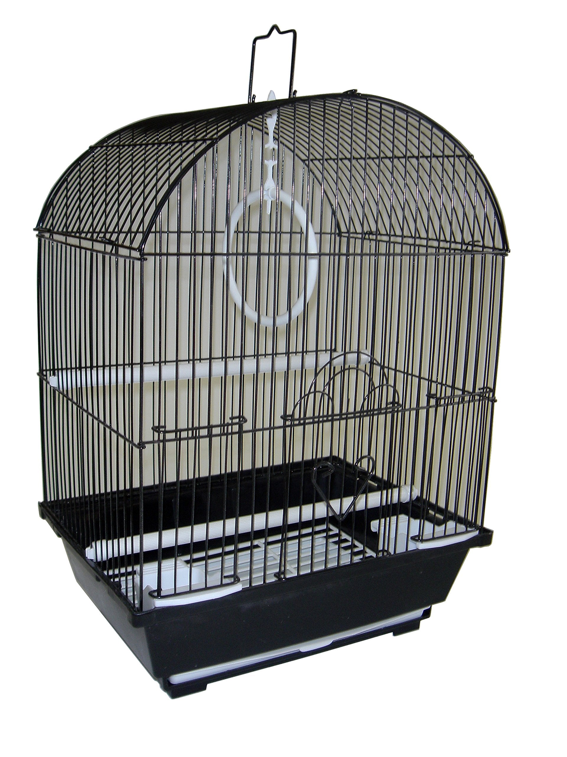 Yml A1304Blk Round Top Style Small Parakeet Cage, 11 X 9 X 16