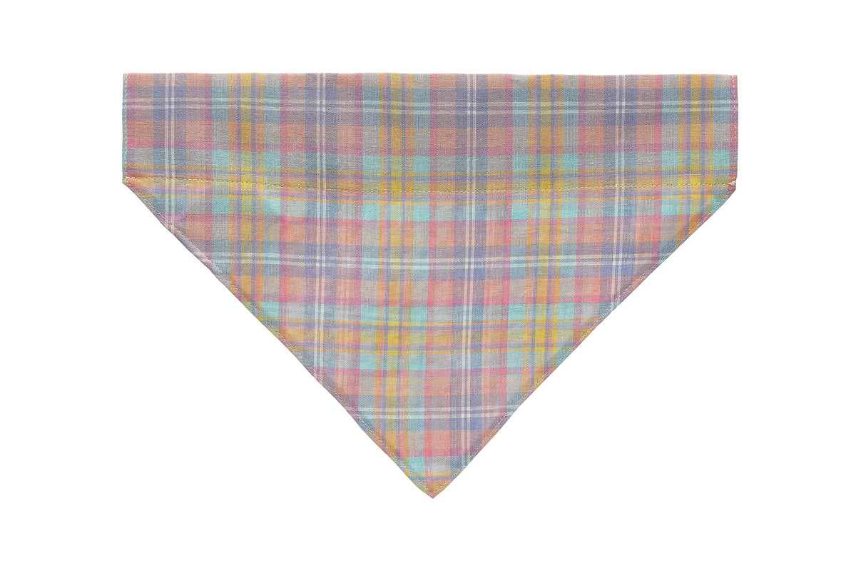 Pearhead Pet Pastel Plaid Bandana, Easter Pet Bandana, Spring Pet Gifts,Slide-On Dog Bandana, Pet Apparel, Pet Accessory, Pet Owner Gift Ideas, Medium/Large, M/L