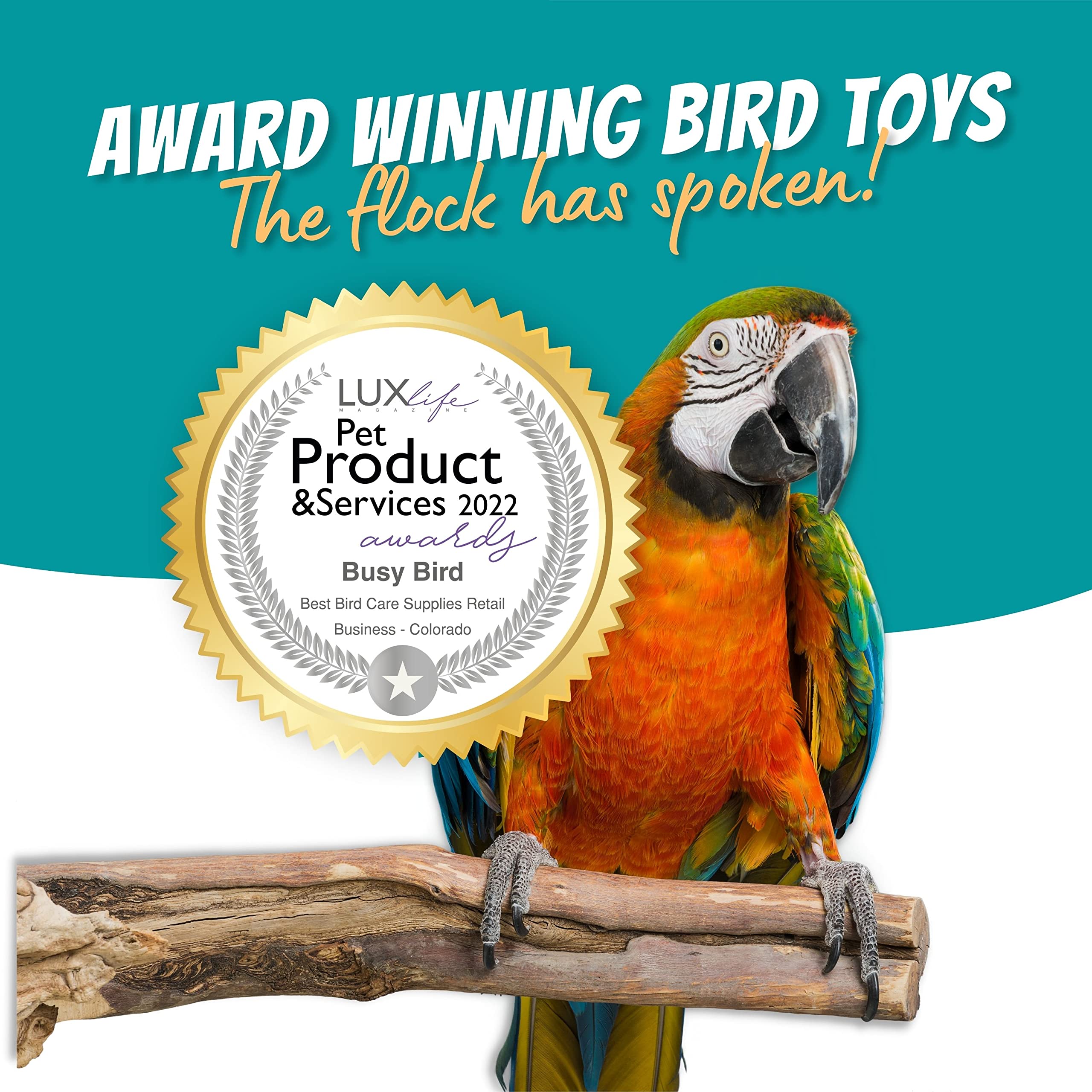 Busy Box Bird Foraging Toy | Interactive Treat Dispenser | Promotes Natural Foraging Behavior | Bird Cage Accessories For Medium