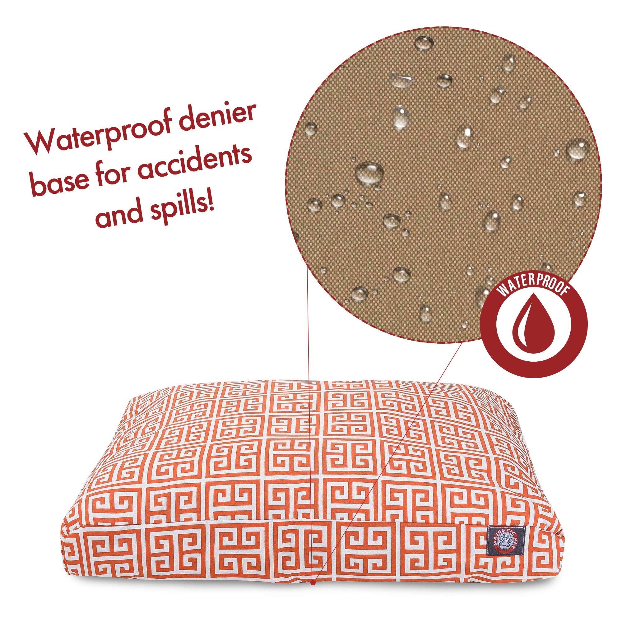 Majestic Pet Towers Rectangle Pet Bed - Orange - Large