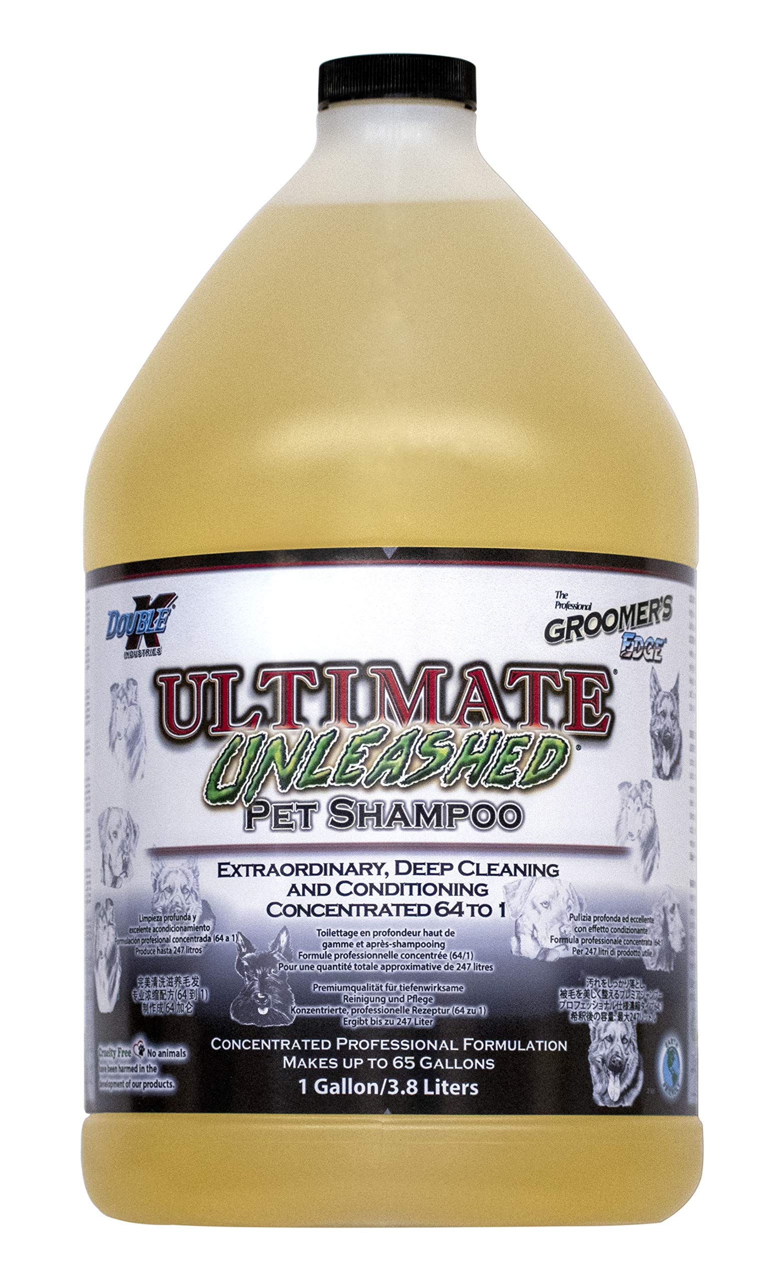Ultimate Unleashed Professional Dog And Pet Shampoo | Ultra Concentrated Formula Dilutes 64:1 | 128 Fl Oz (1 Gallon)