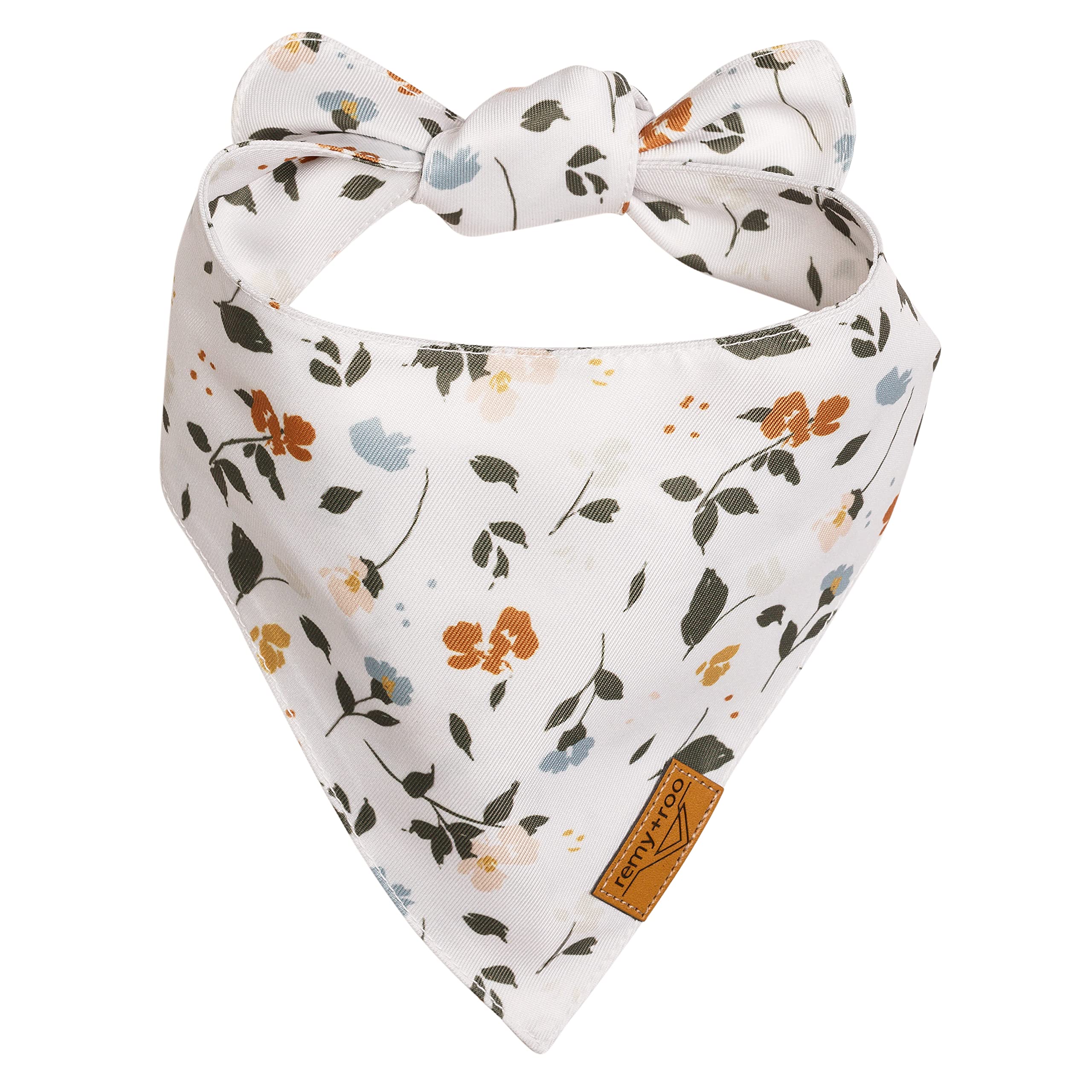 Remy+Roo Large Spring Dog Bandanas - 4 Pack Emily Set | Premium Durable Adjustable Polyester Fabric Dog Scarfs | Patented Shape