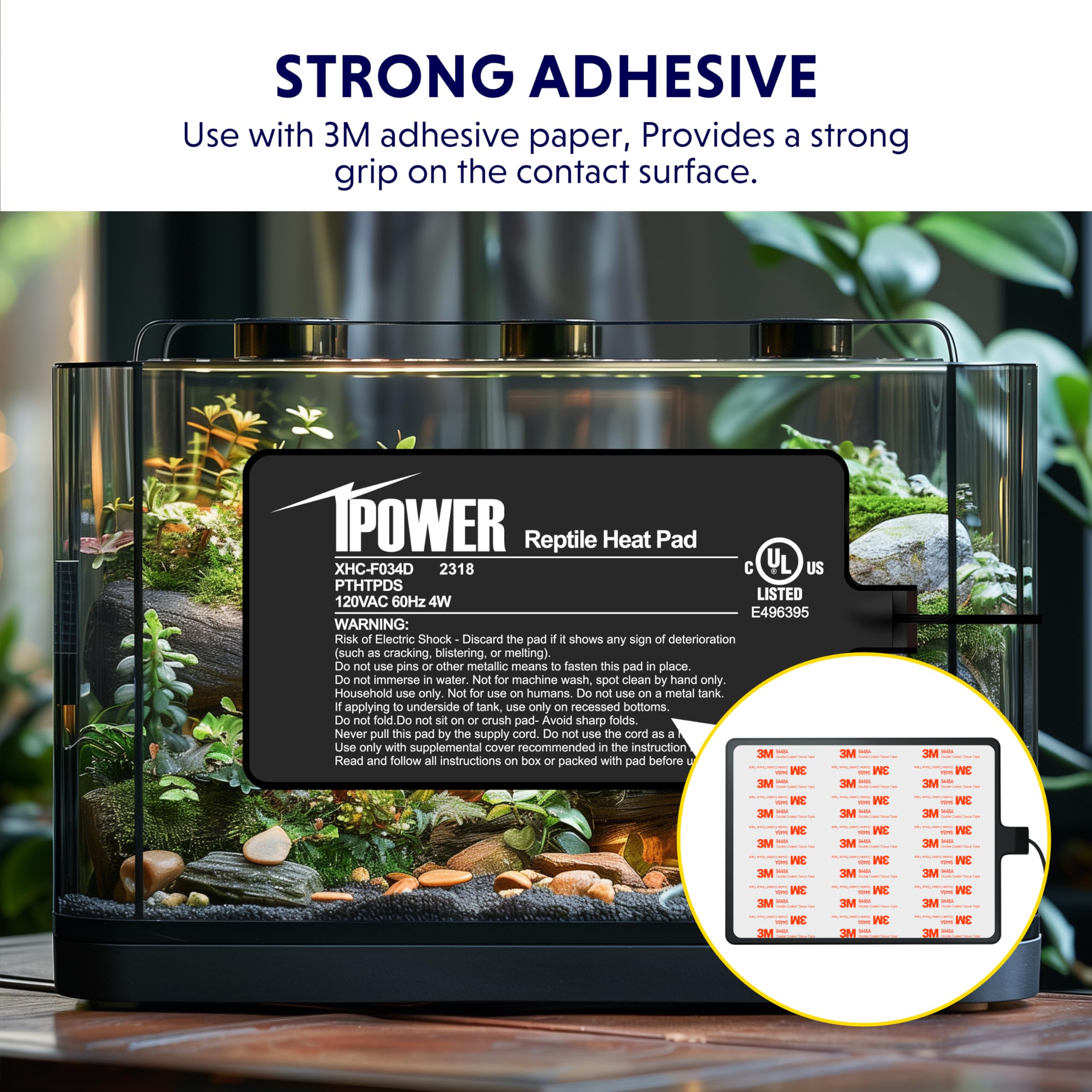 Ipower 4X7 Inch Reptile Heat Pad Under Tank Heater Terrarium Warmer Heating Mat For Turtles Lizards Frogs And Other Small Animal