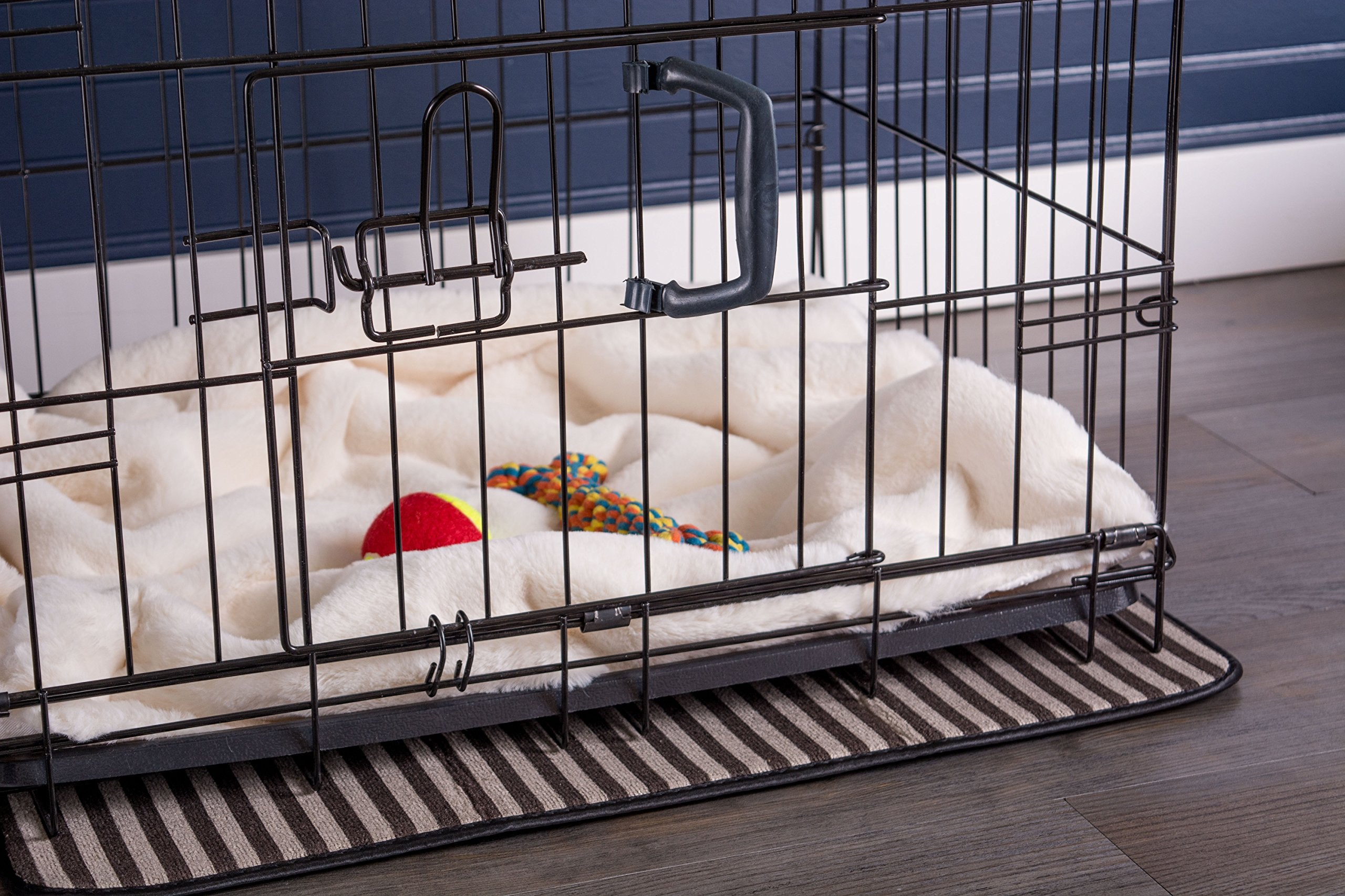 Bone Dry Faux Fur Pet Cage Liner, X-Large - 22 X 36', White