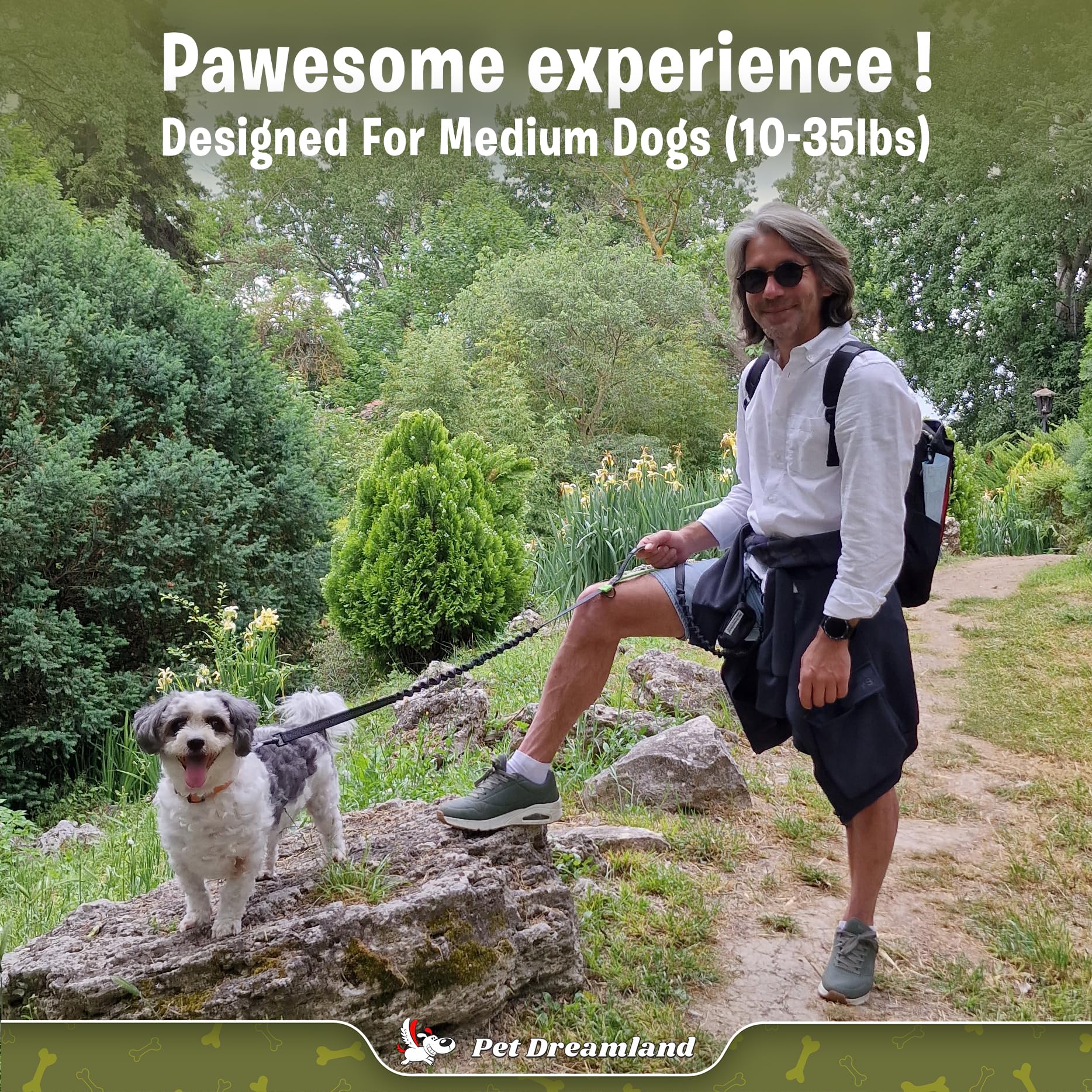 Exquisite Hands-Free Dog Leash For Medium Dogs: Perfect For Active Pet Owners Comfortable, Durable & Ideal For Running, Walking,