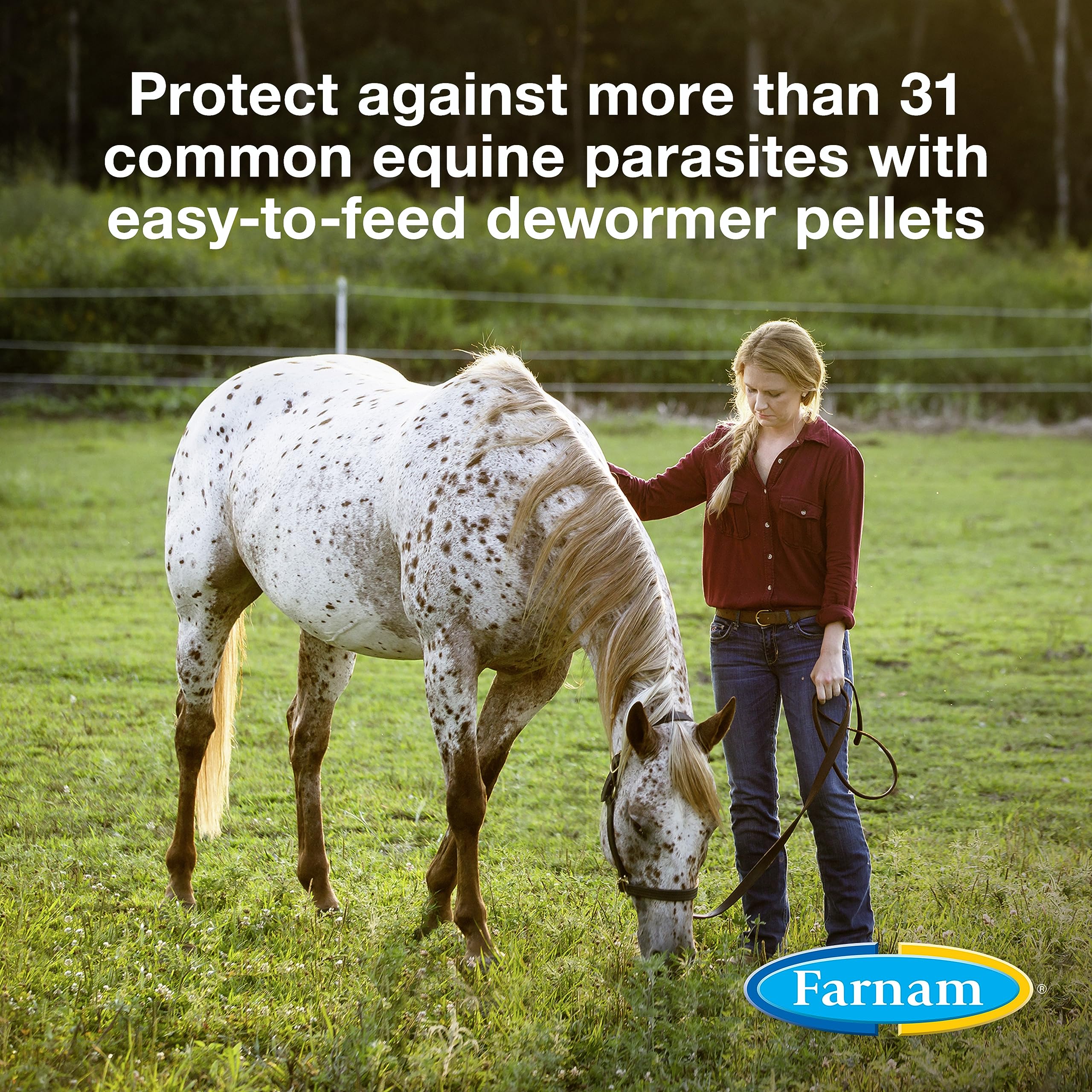 Farnam Pyrantel Care Daily Horse Dewormer 2.11% (Pyrantel Tartrate) for Horses of All Ages, Equine Anthelmintic, Continuous Prot