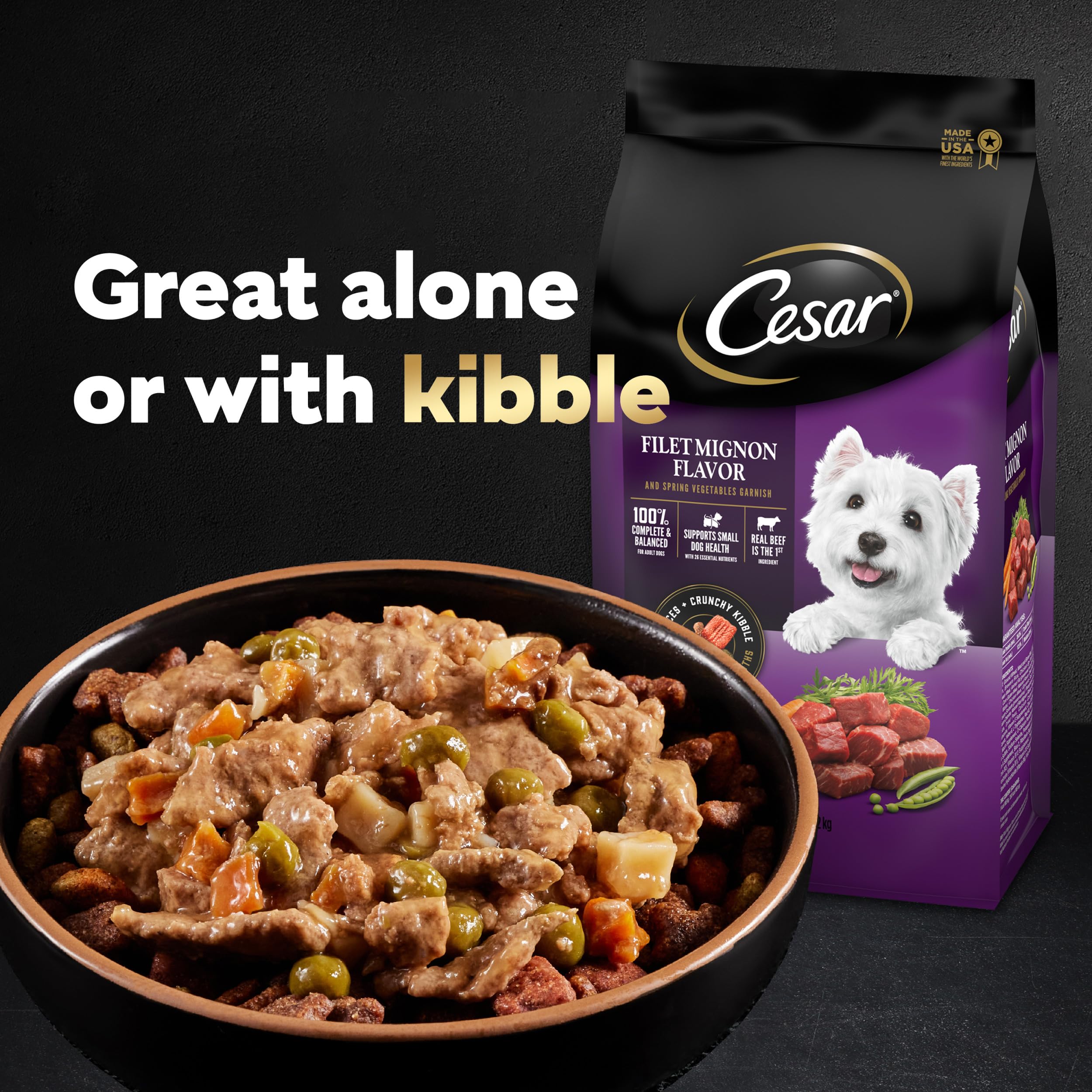Cesar Home Delights Adult Wet Dog Food, Hearty Chicken & Noodle Dinner in Sauce, 3.5 oz. (24 Count, Pack of 1)
