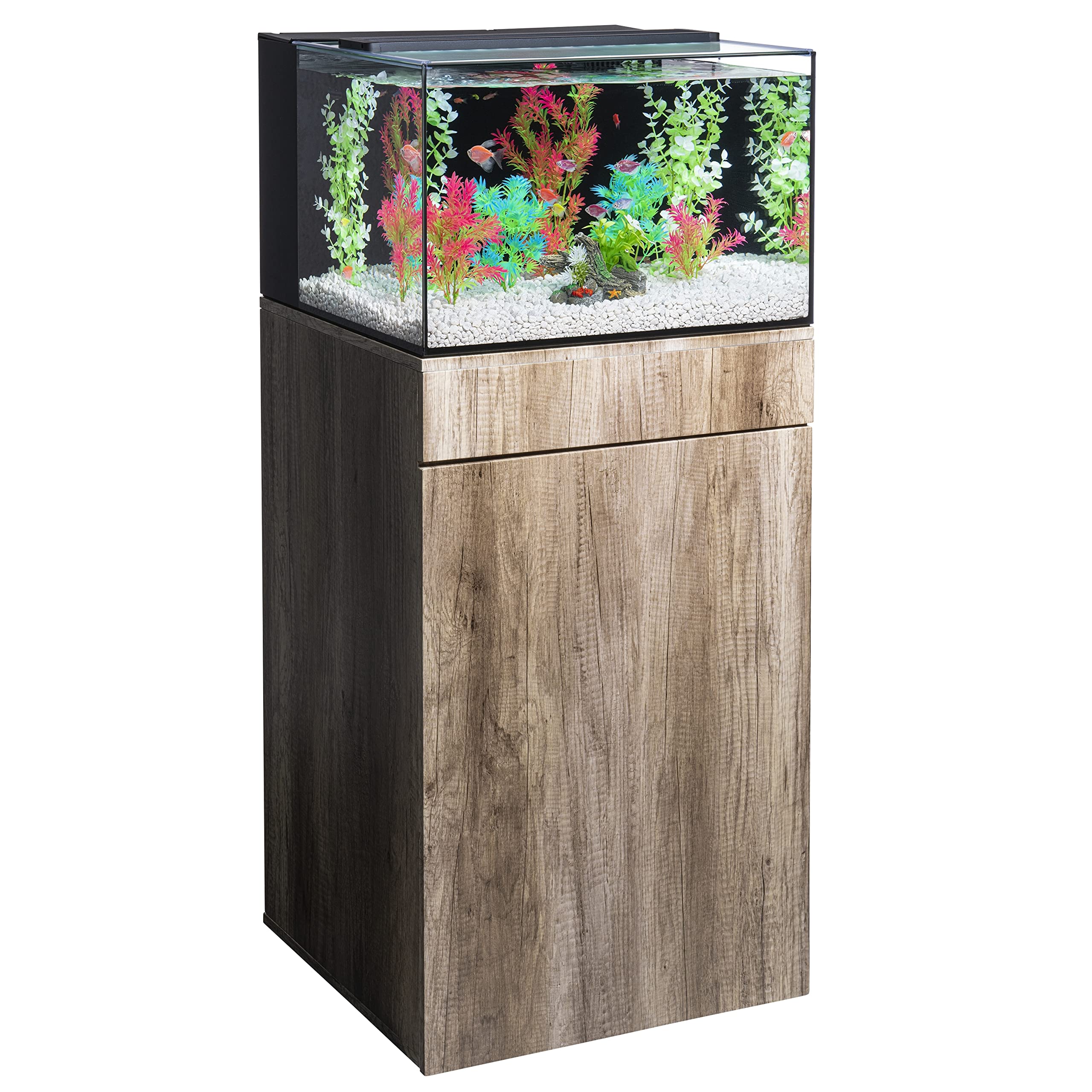 GloFish Plant Aquarium D  cor, Green and White Large, Fluorescent Under Blue LED Light