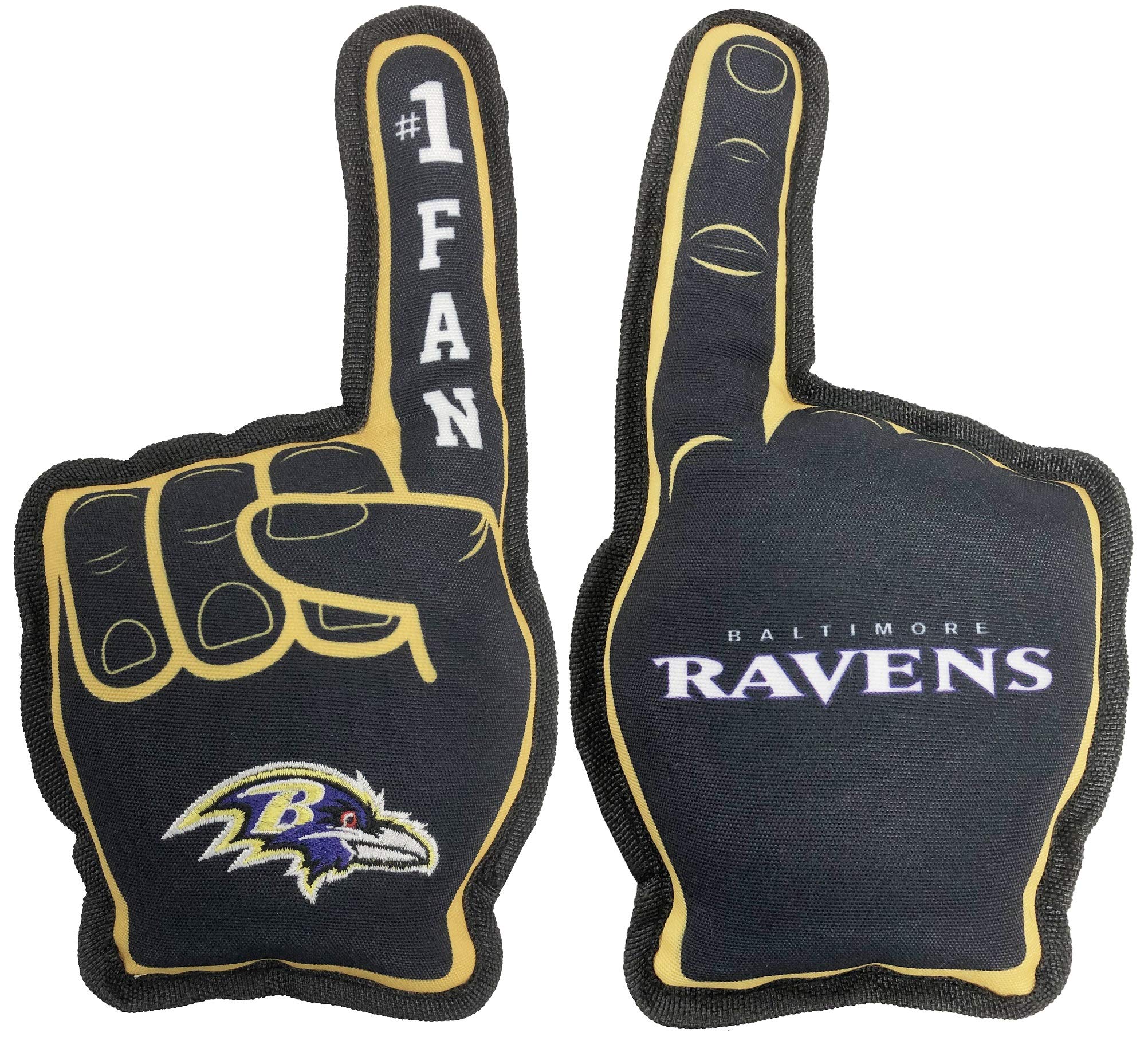 Nfl Baltimore Ravens #1 Fan Toy For Dogs & Cats. Best Tough Pet Toy With Inner Squeaker