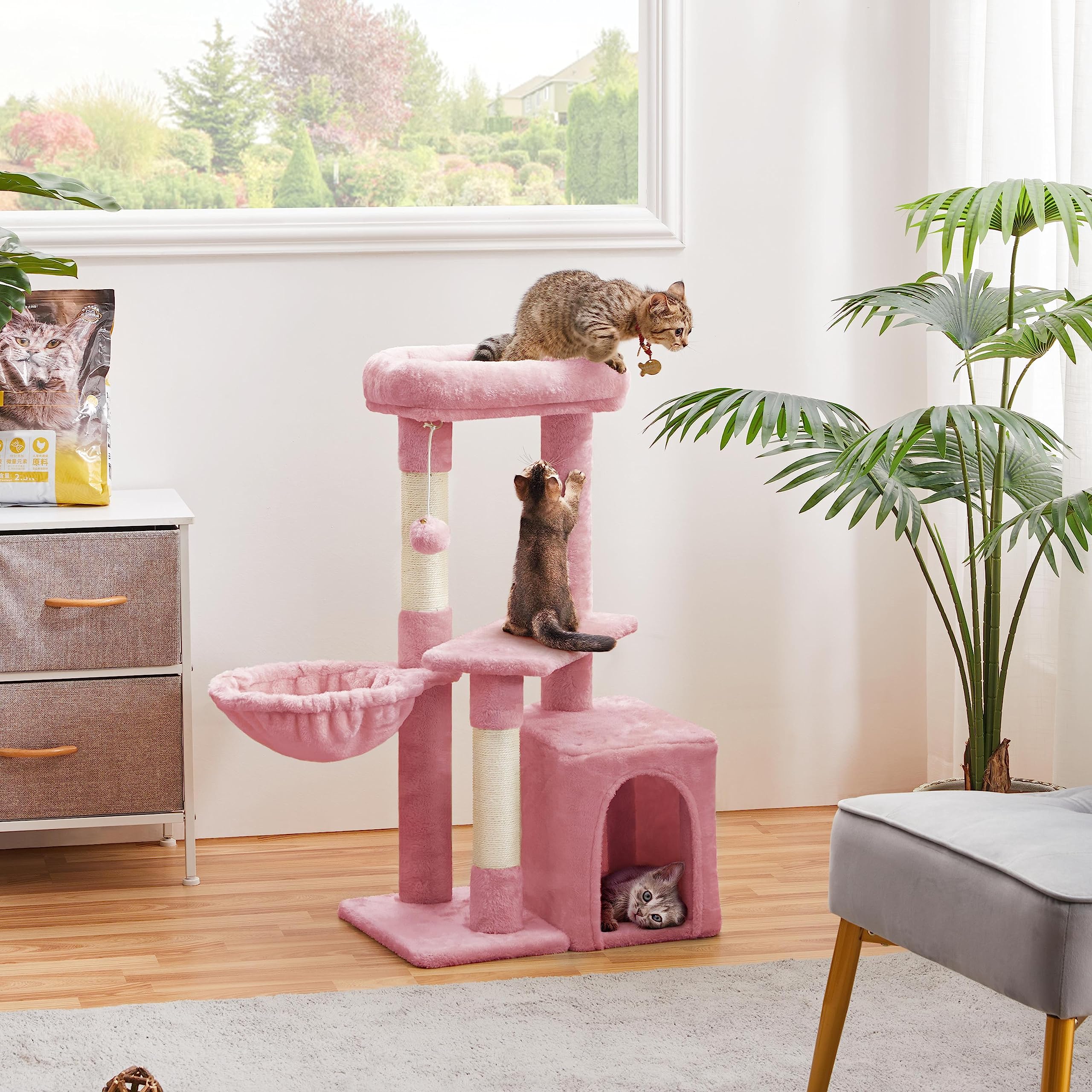 Yaheetech Cat Tree, Cute Cat Tower For Indoor Cats, Multi-Level Cat Furniture Activity Center W/Sisal-Covered Post For Small Cat Kittens