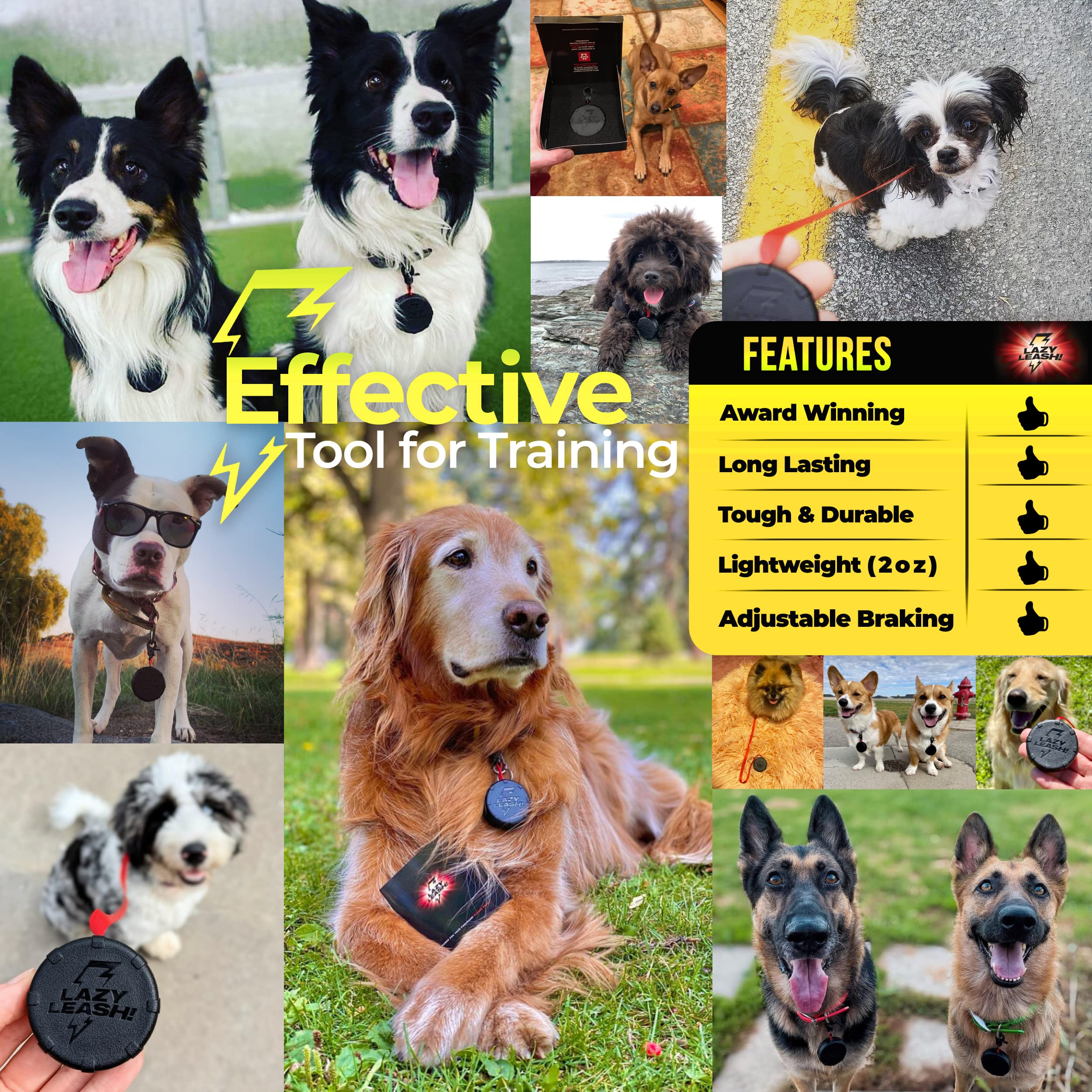 Love Mini Adjustable Dog Leash - 40'' Wearable, Retractable Keychain Clip. Comfort Grip For Off Leash Walking