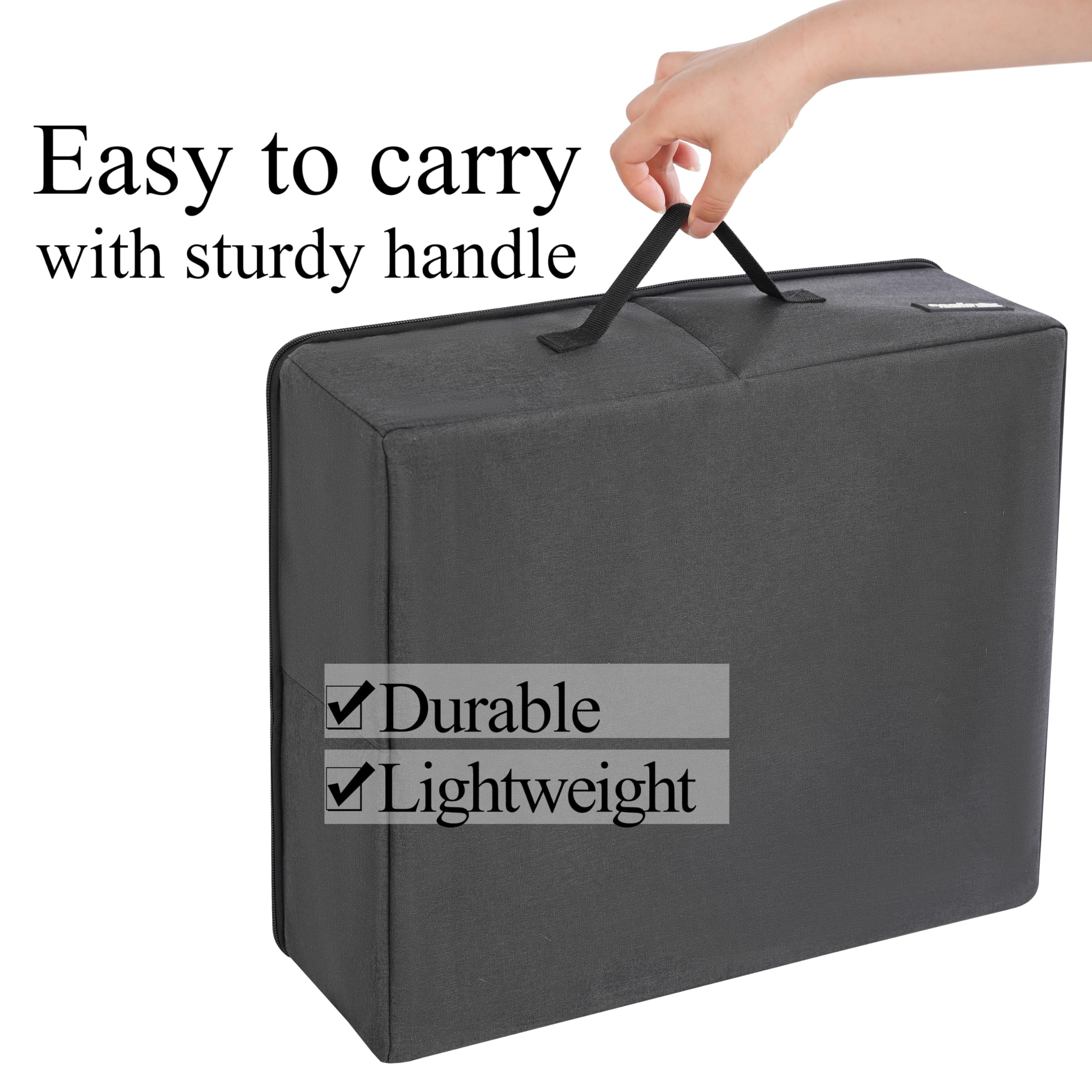 Apollo Walker Portable Cat Travel Litter Box With Zipped Waterproof Bag,Collapsible Litter Carrier For Cat With Zipped Lid And H