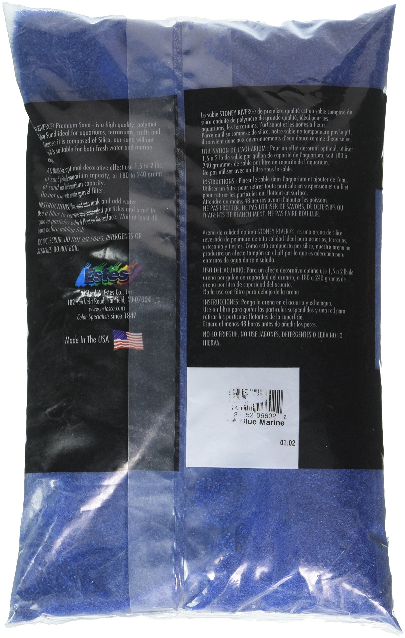 Stoney River Blue Aquatic Sand Freshwater And Marine Aquariums, 5-Pound Bag