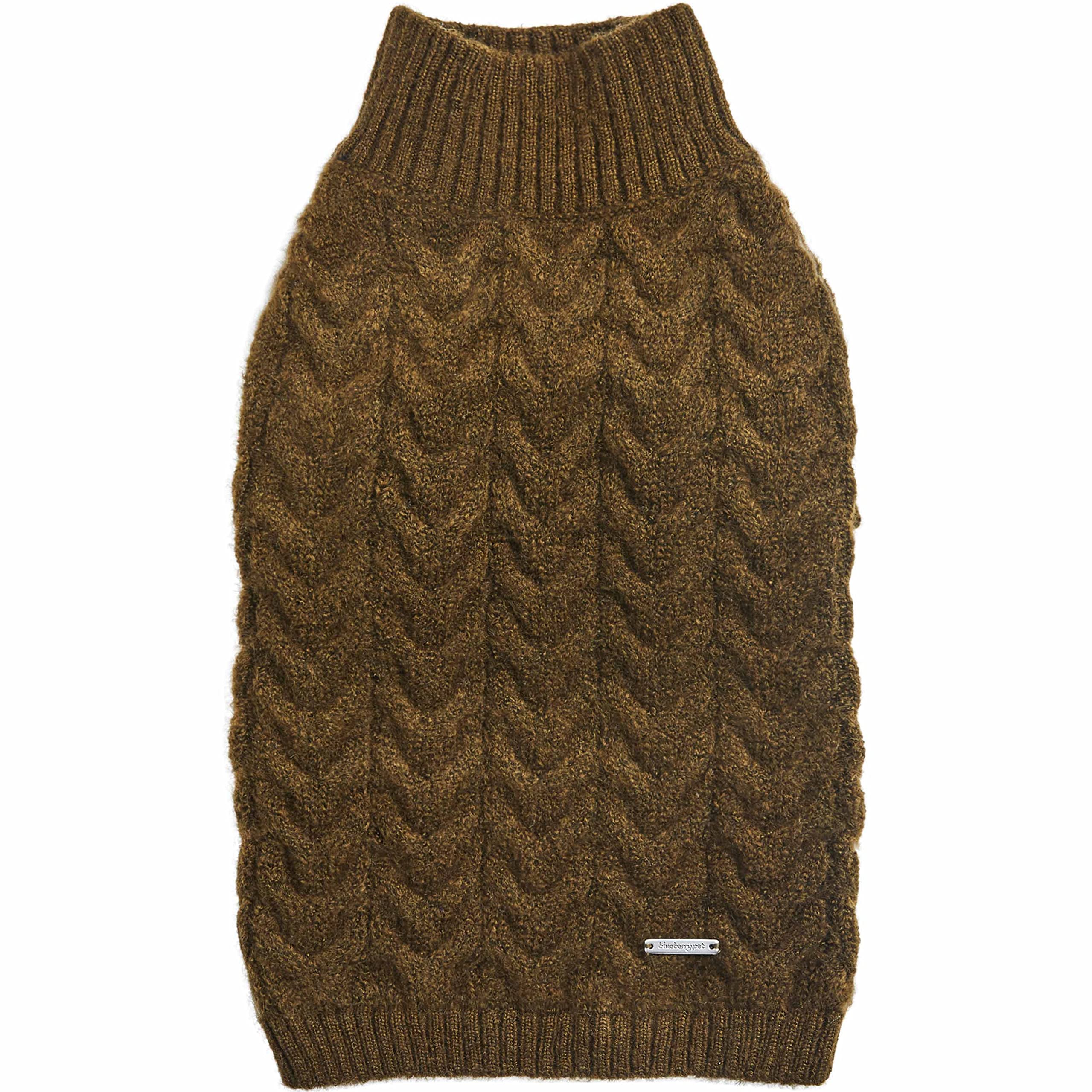 Blueberry Pet Classic Fuzzy Knit Dog Sweater, Turtle-Neck Christmas Sweater, Dog Clothes & Pajamas, Small Dog Sweaters For Girls