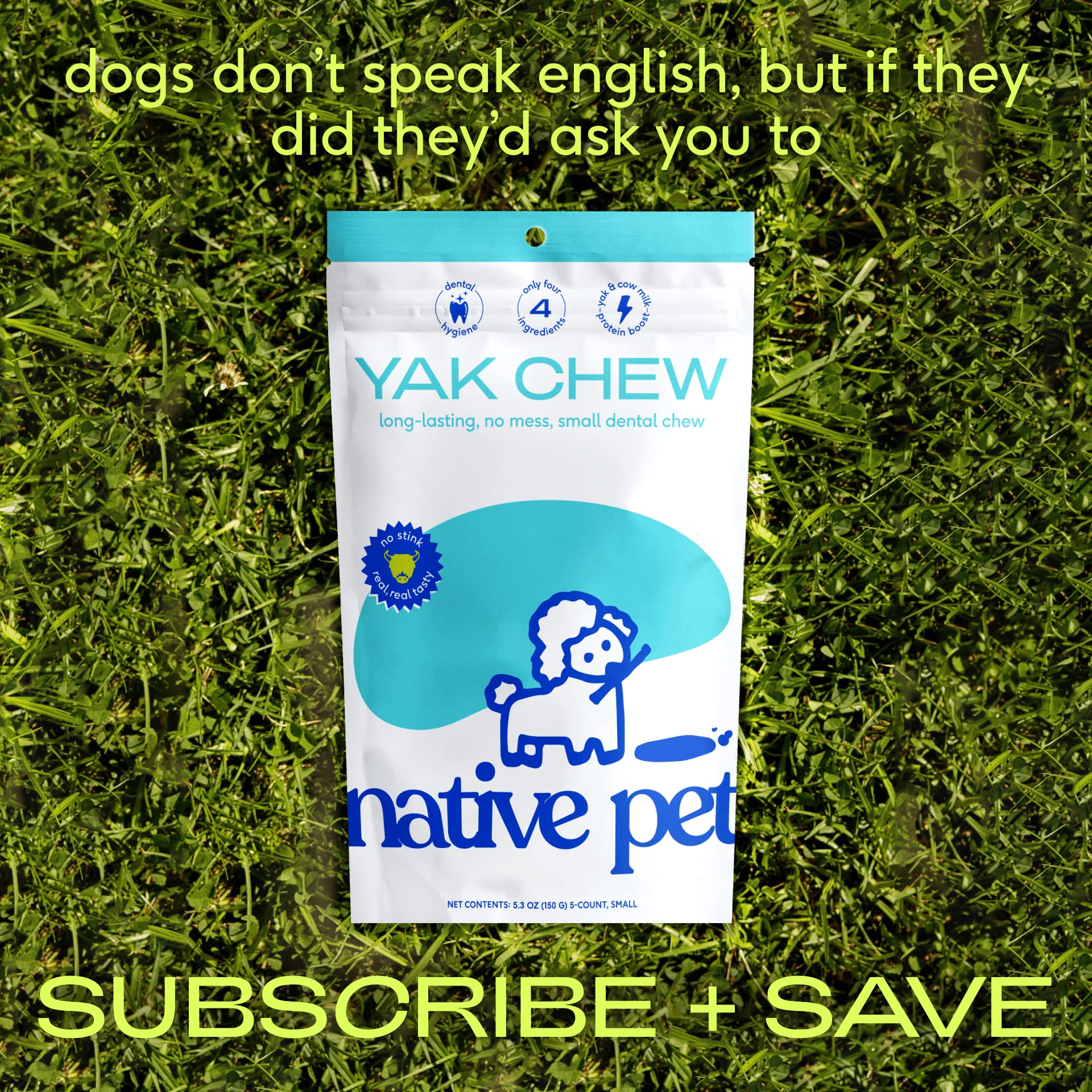 Native Pet Yak Cheese Himalayan Dog Chews - Long Lasting Dental Sticks for Small Breeds- 100% All Natural Himalayan Yak Chews fo