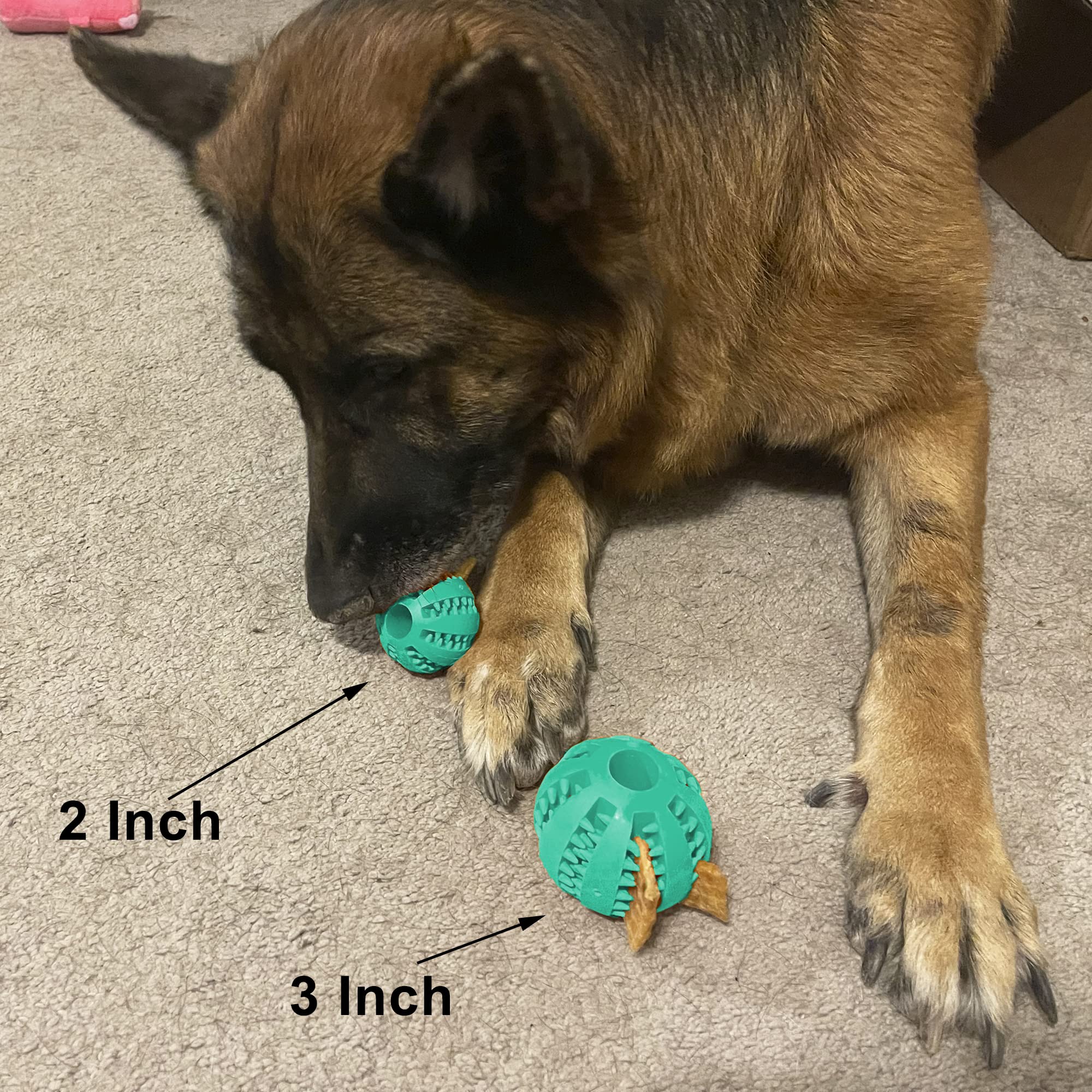 Jalousie Dog Puzzle Balls & Treat Dispenser Rope Balls Non-Toxic Natural Rubber Dog Chew Toys For Puppy & Small Dog Teething & P