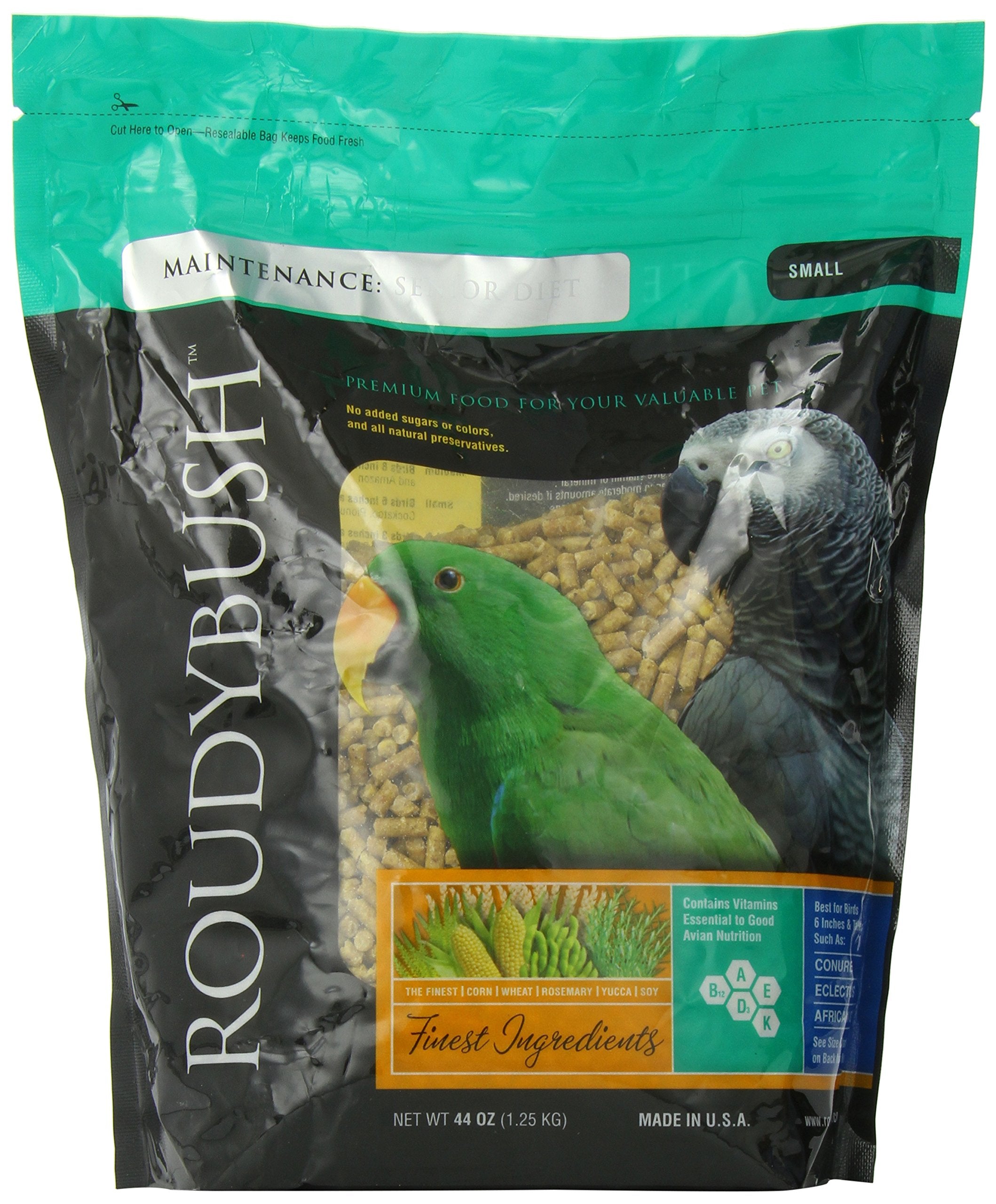 Roudybush Senior Bird Diet, Small, 44-Ounce, Yellow, 2.75 Pound (Pack of 1)