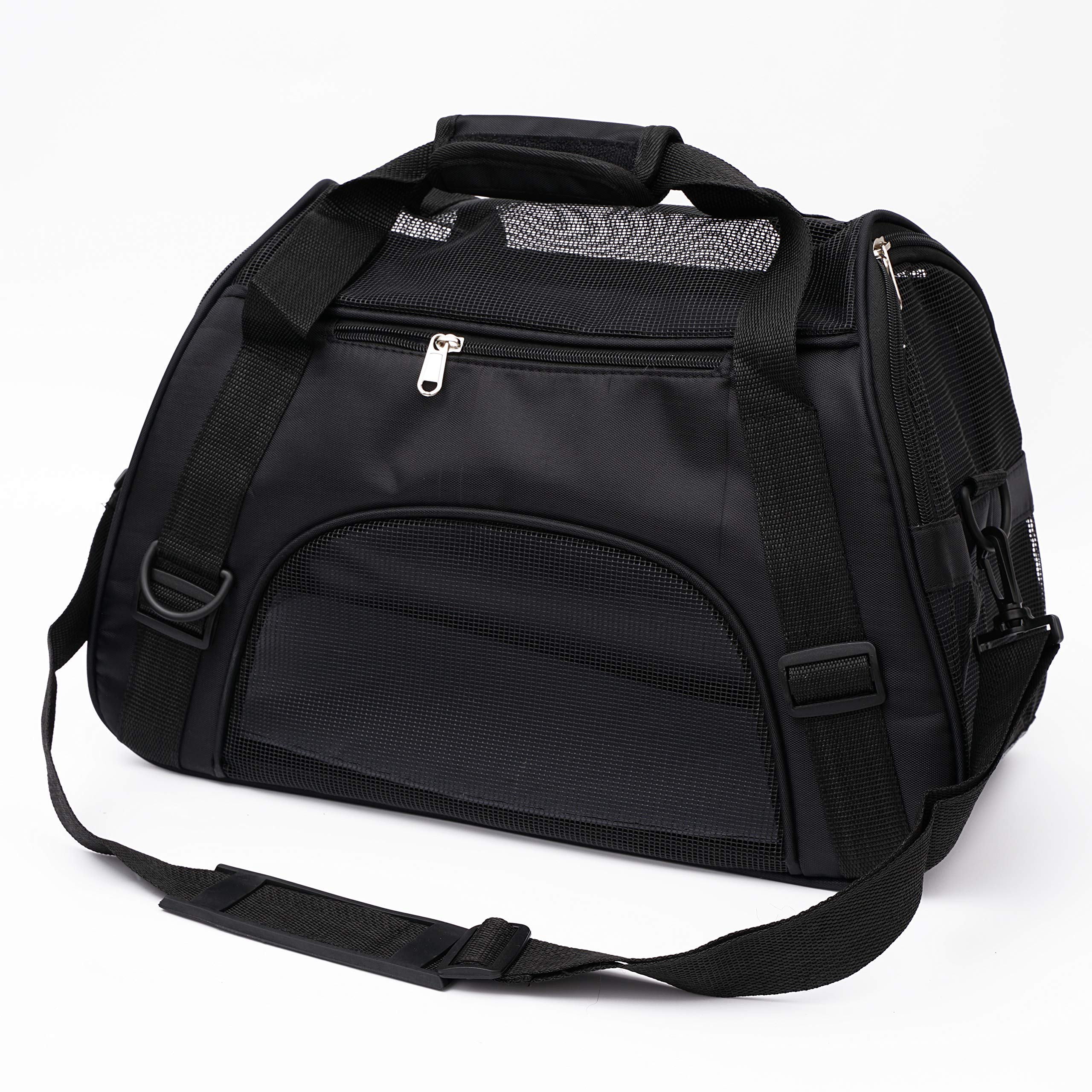 Muchl Pet Carrier Soft-Sided Carriers For Cat Carriers Dog Carrier For Small Medium Cats Dogs Puppies Pet Carrier Airline Approved Up To 15 Lbs Cat Dog Pet Travel Carrier (Small, Black)