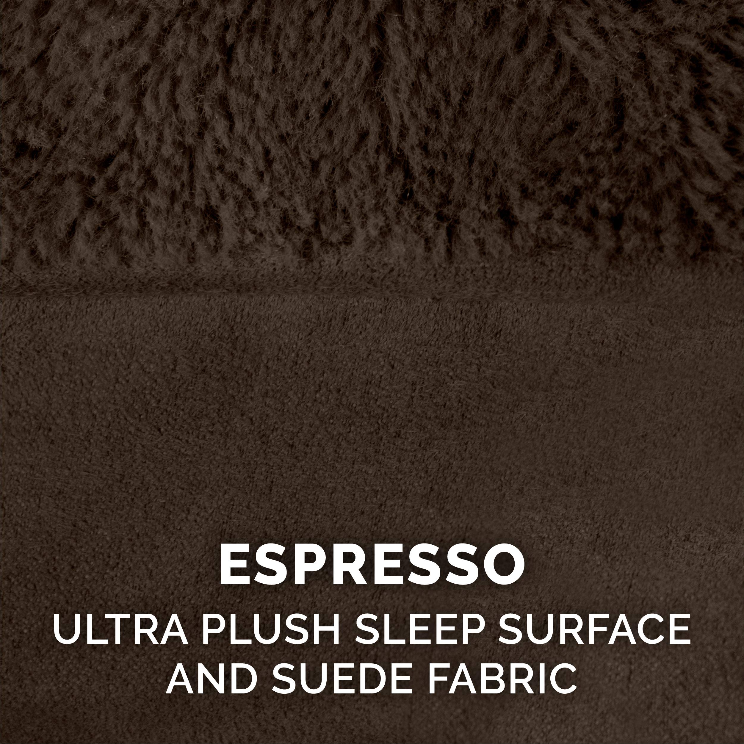 Furhaven Replacement Dog Bed Cover Plush & Suede Sofa-Style, Machine Washable - Espresso, Large