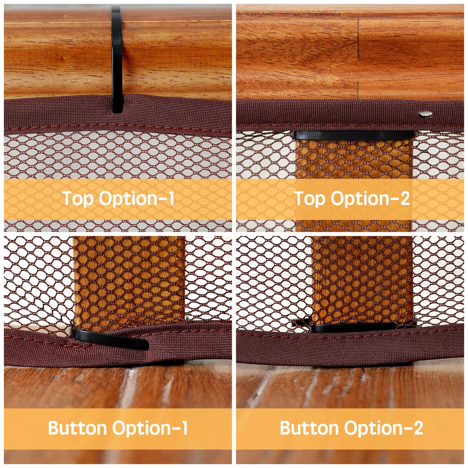 Banister Guard for Baby - 10ft x 3ft, Child Safety Net, Stair Railing Proof Mesh for Kids, Toys, Pets - Dark Brown