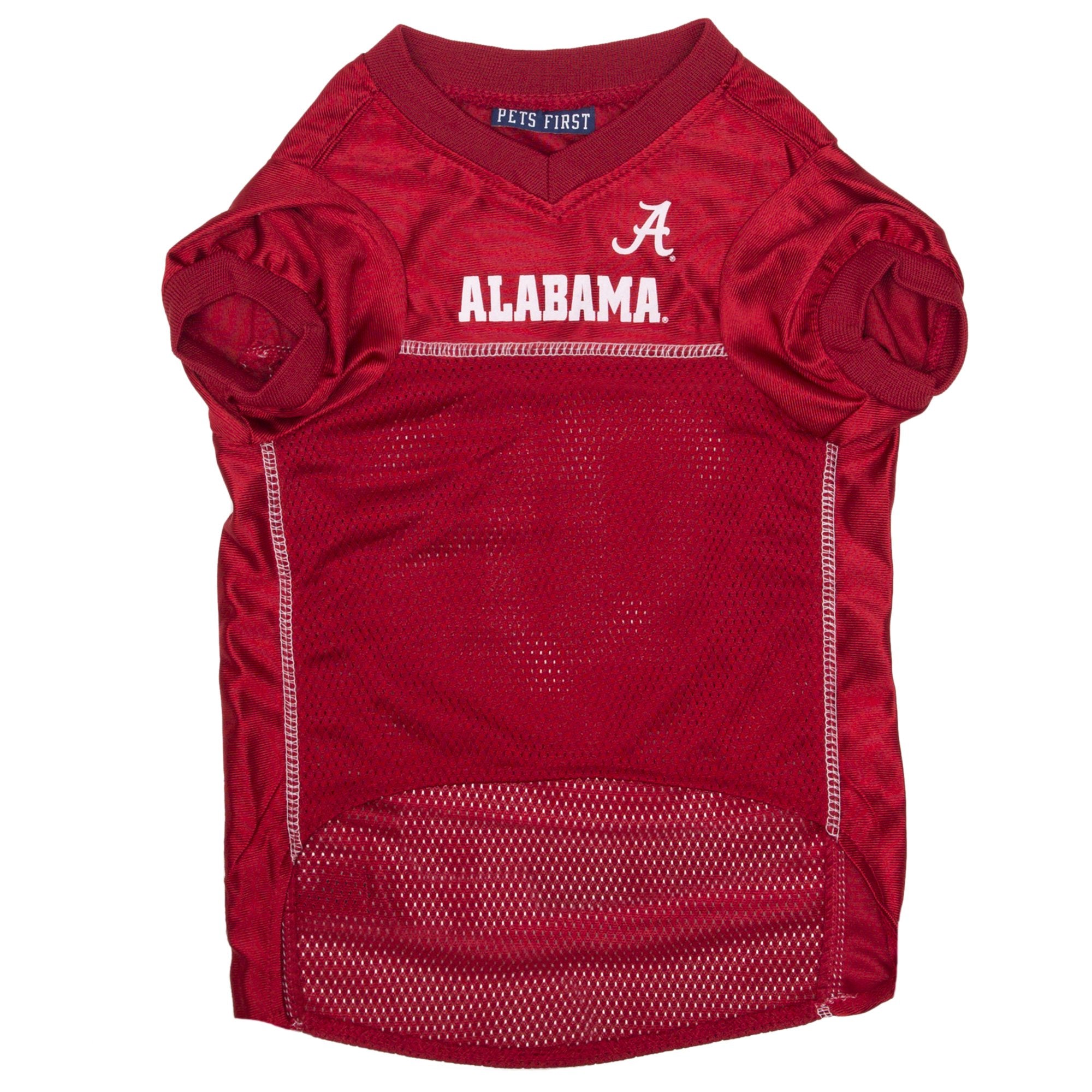 NCAA College Alabama Crimson Tide Mesh Jersey for Dogs & Cats, XXX-Large. Licensed Big Dog Jersey with Your Favorite Football/Ba