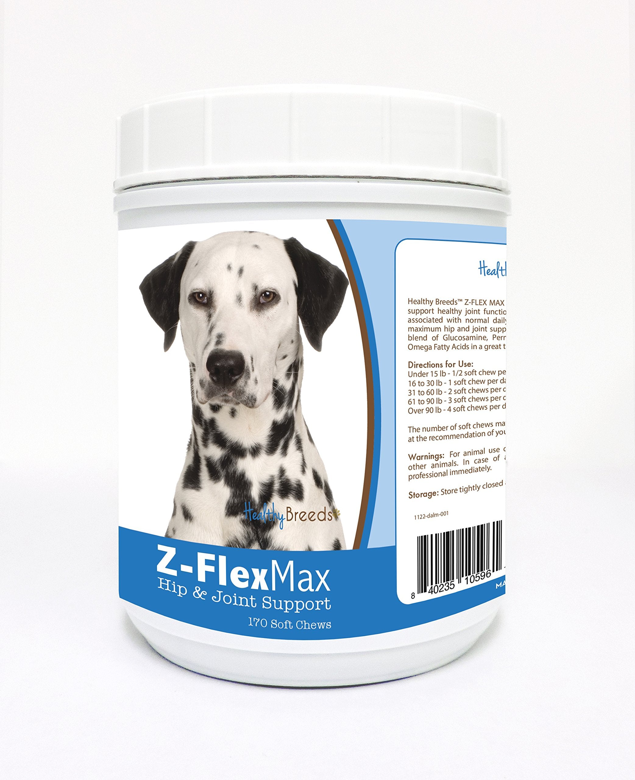 Healthy Breeds Dalmatian Z-Flex Max Hip and Joint Soft Chews 170 Count