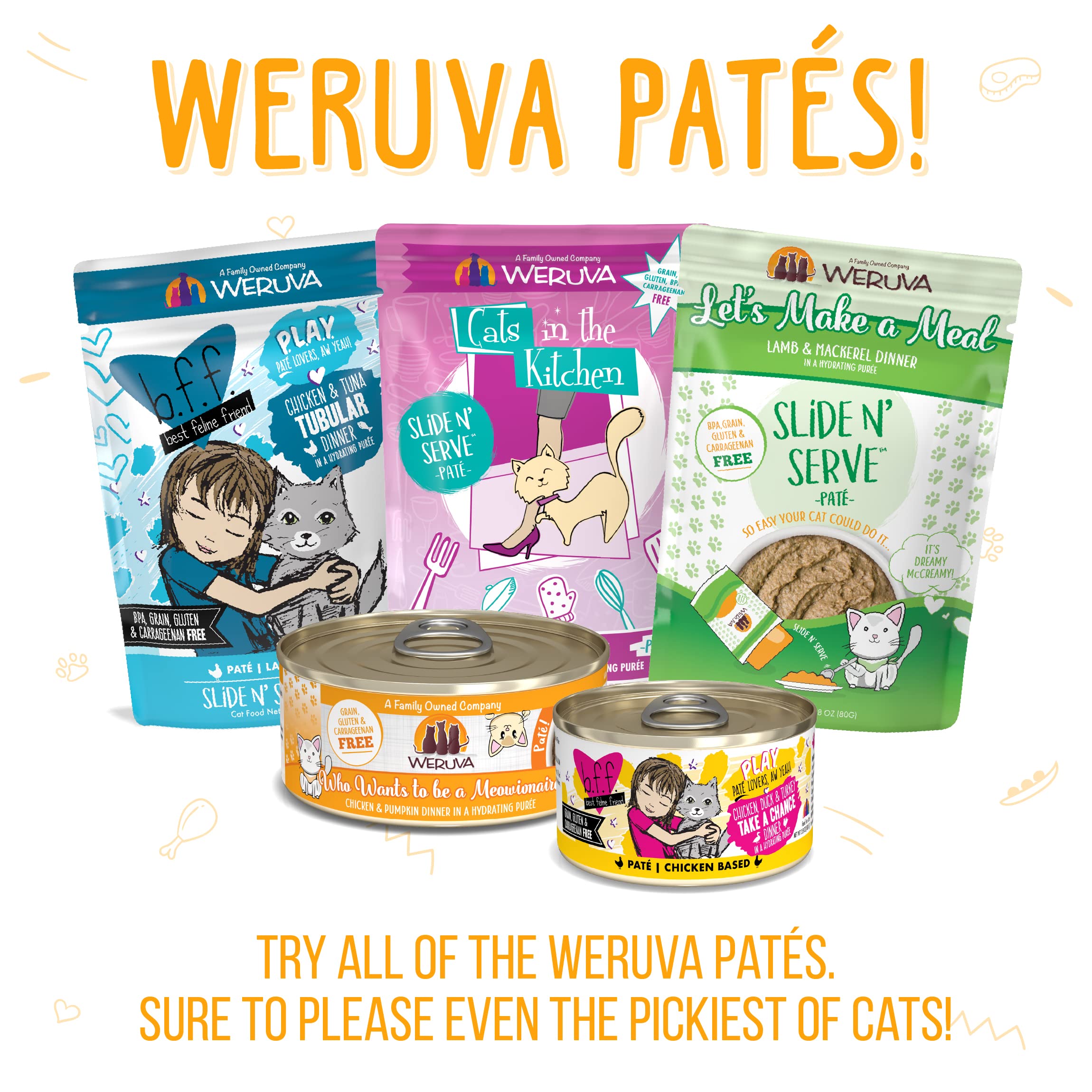 Weruva Wet Cat Food, Who Wants to be a Meowionaire with Chicken and Pumpkin Pate, 3oz Can, Pack of 12