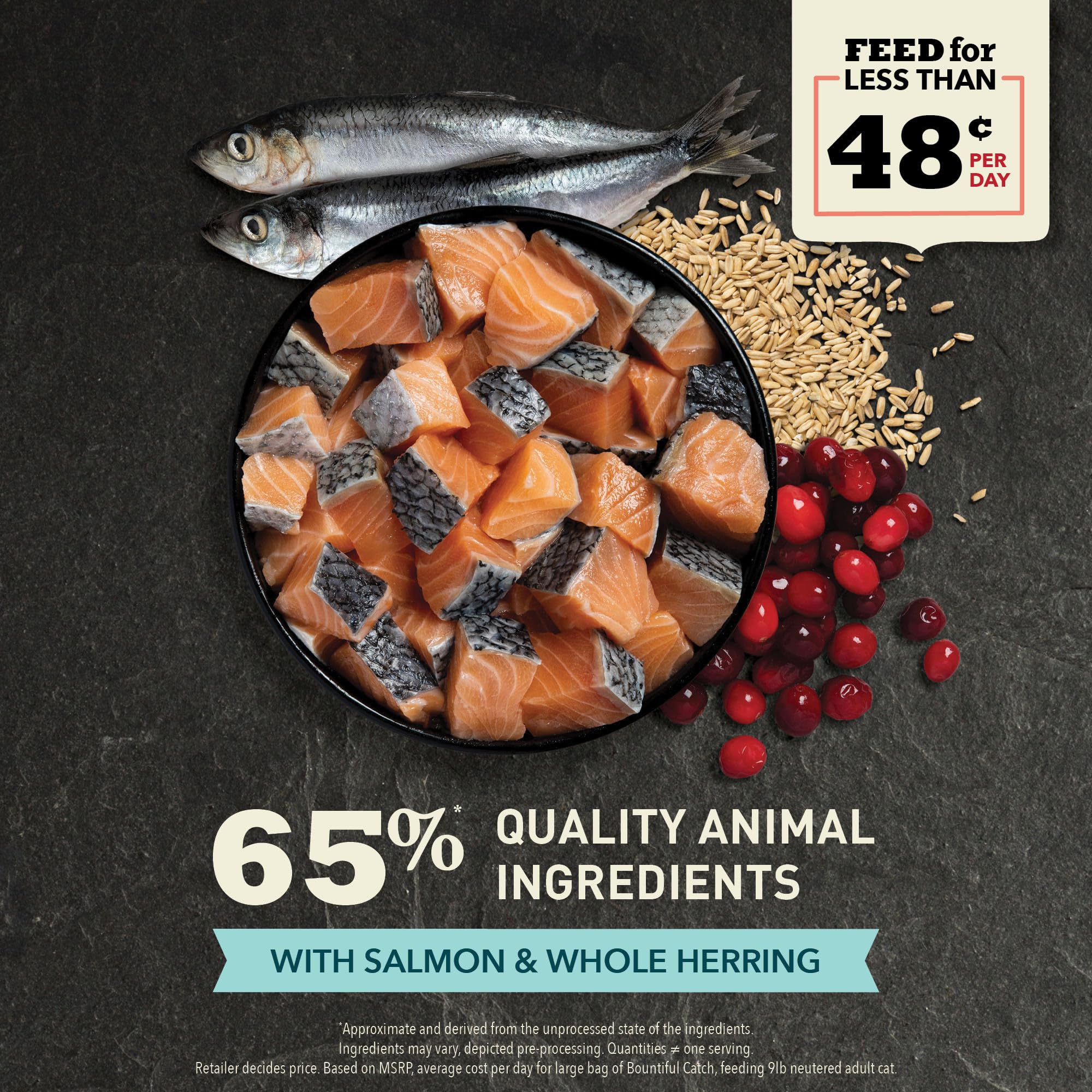 ACANA Bountiful Catch Dry Cat Food for Adult Cats, Salmon and Whole Herring Recipe, Fish Cat Food, 10lb
