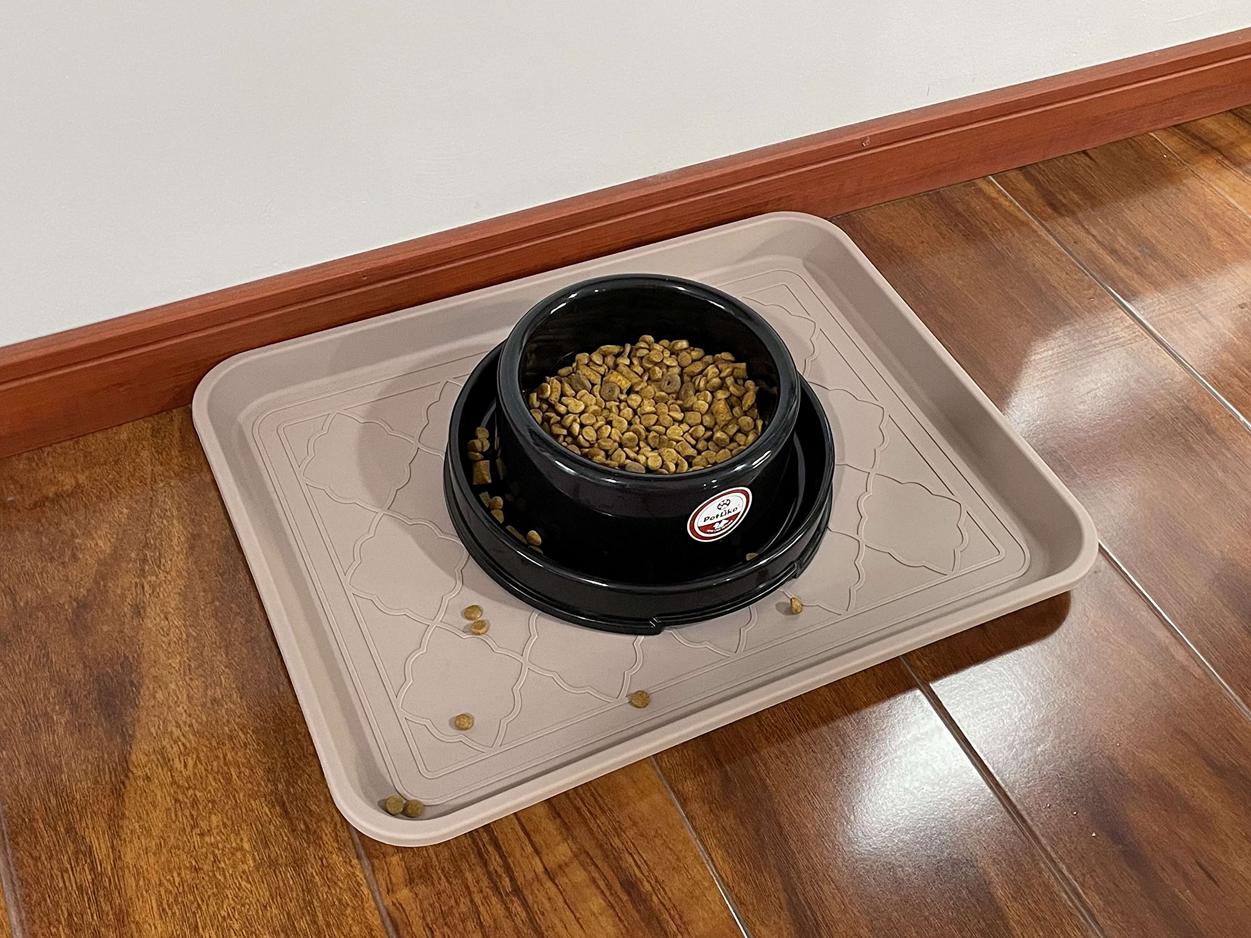 PetLike Boot Tray for Entryway Indoor, Pet Food Mat, 16.7 x 12.8 inch 2 Packs, Waterproof Shoe Tray for Indoor and Outdoor, Mult
