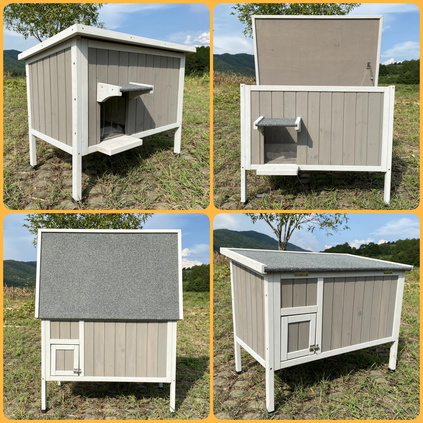 Ketive Insulated Outdoor Cat House, Feral Cat House For Outside Weatherproof, Removable Bottom, And Lockable Escape Door - Feral