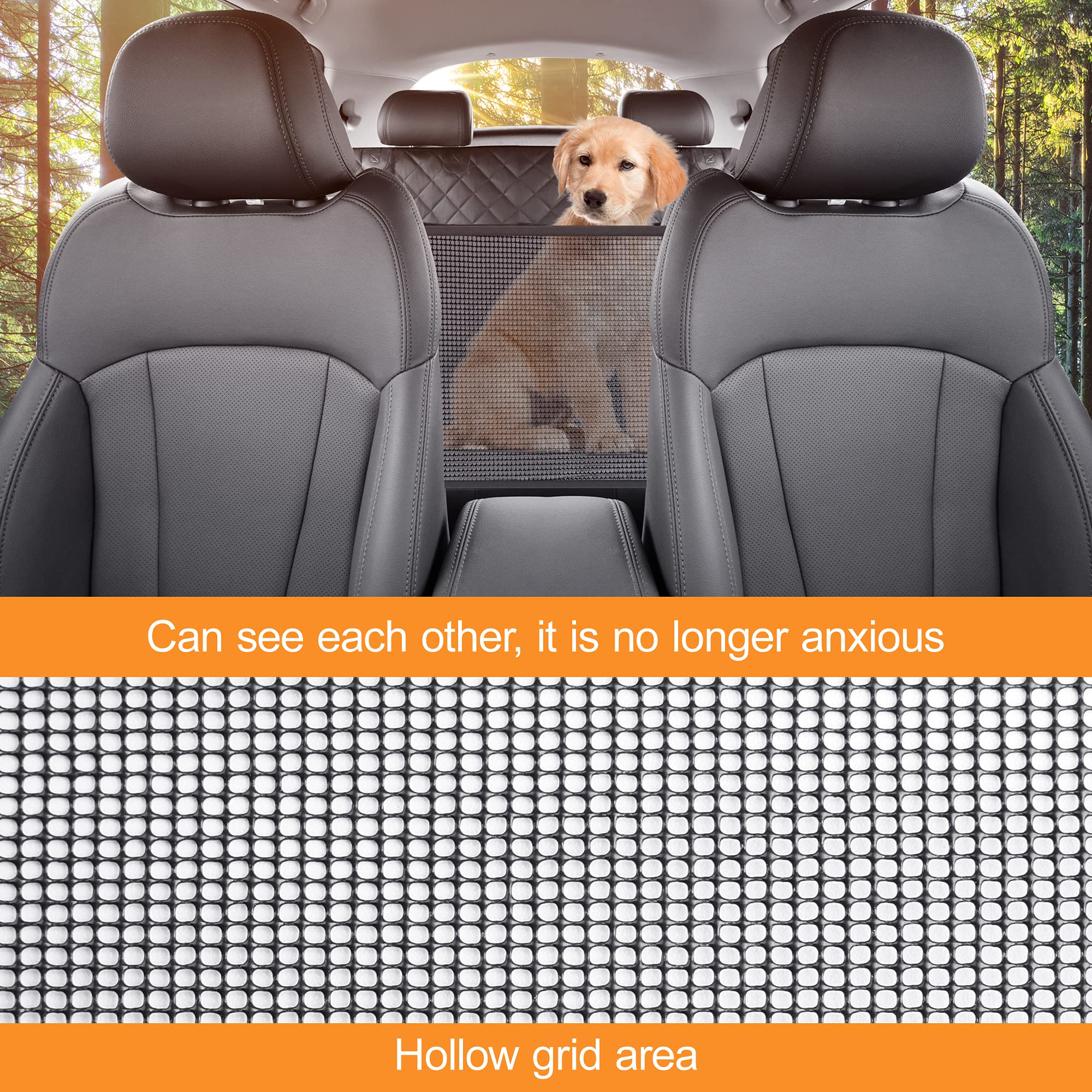 Gxt Dog Back Seat Cover Protector For Cars Suv And Trucks With Mesh Window, Scratchproof Nonslip And Waterproof Material(Black)