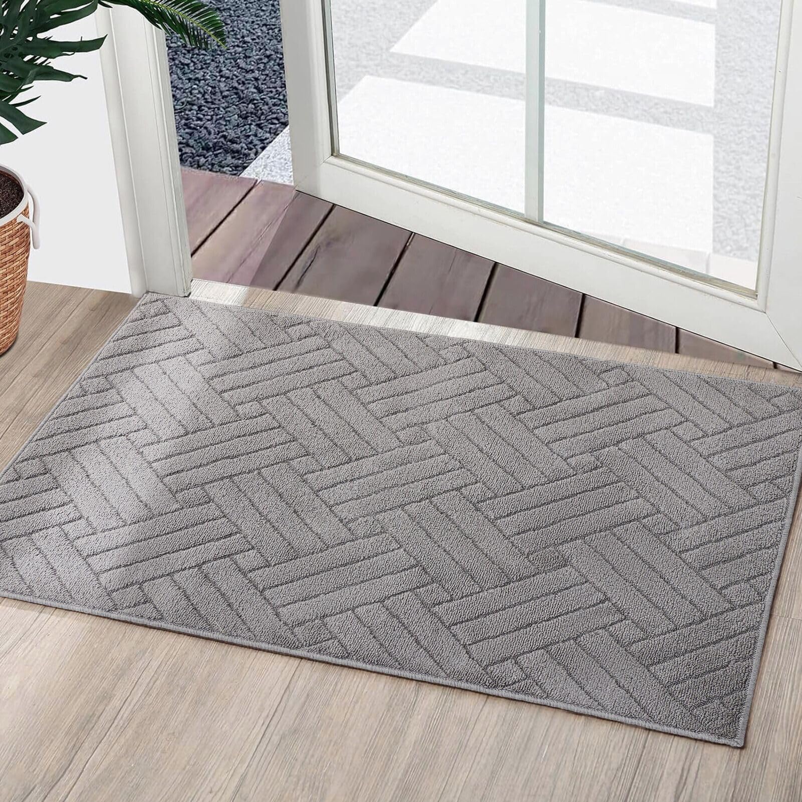 Syalife Door Mat Indoor Doormat, Non-Slip Resist Dirt Entryway Rug Entrance Mat, Dog Door Mat, Super Absorbent Welcome Mat For M