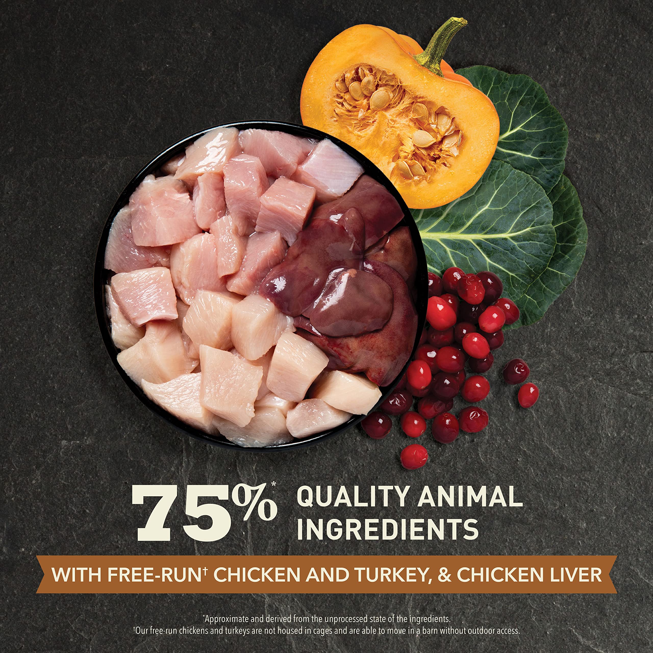 ACANA Highest Protein Meadowlands Grain-Free Dry Cat Food, Free-Run Chicken and Turkey and Chicken Liver Cat Food Recipe, 4lb