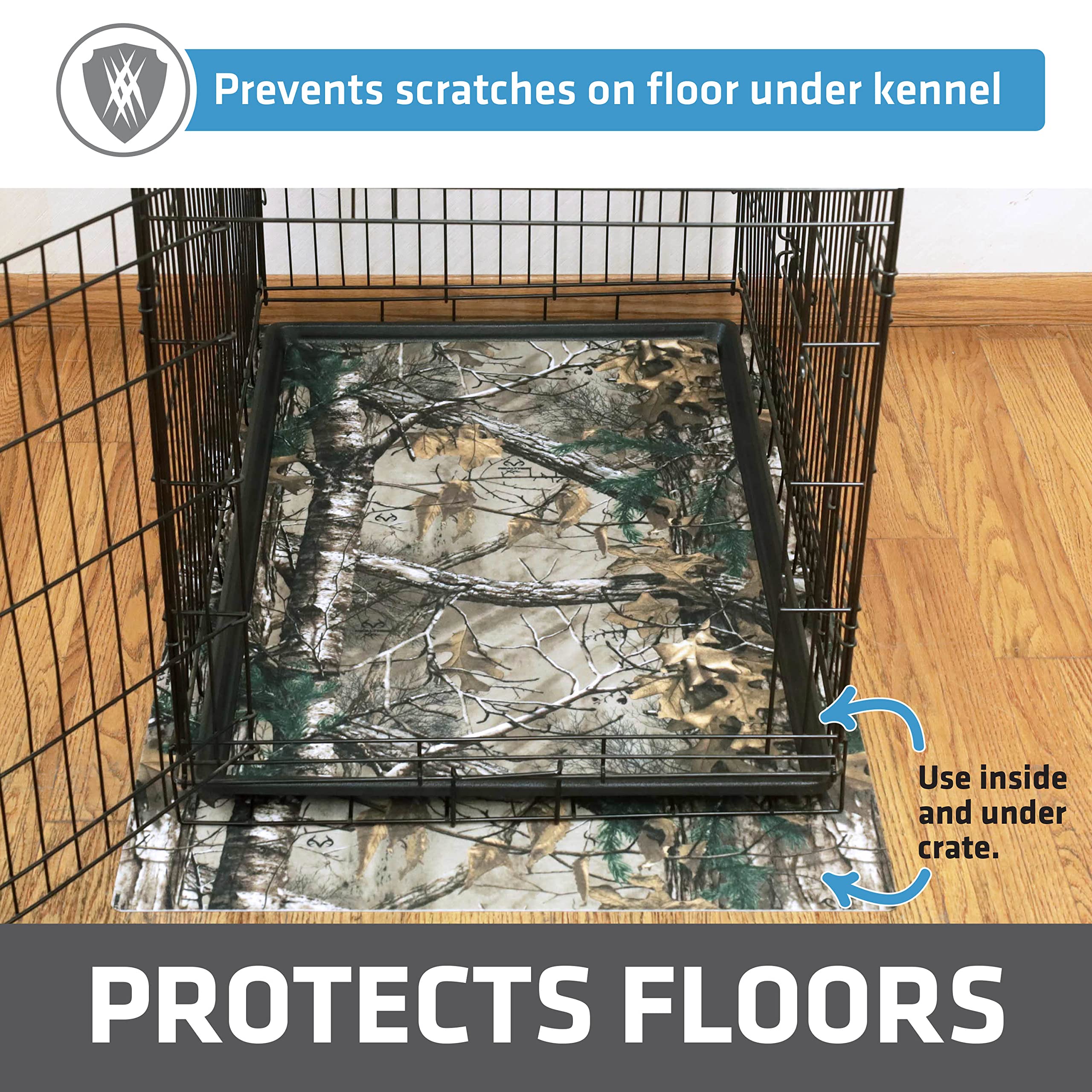 Drymate Dog Crate Mat Liner, Absorbs Urine, Waterproof, Non-Slip, Washable Puppy Pee Pad For Kennel Training - Use Under Pet Cage To Protect Floors, Thin Cut To Fit Design (Usa Made) (Rtree)(27'X42')