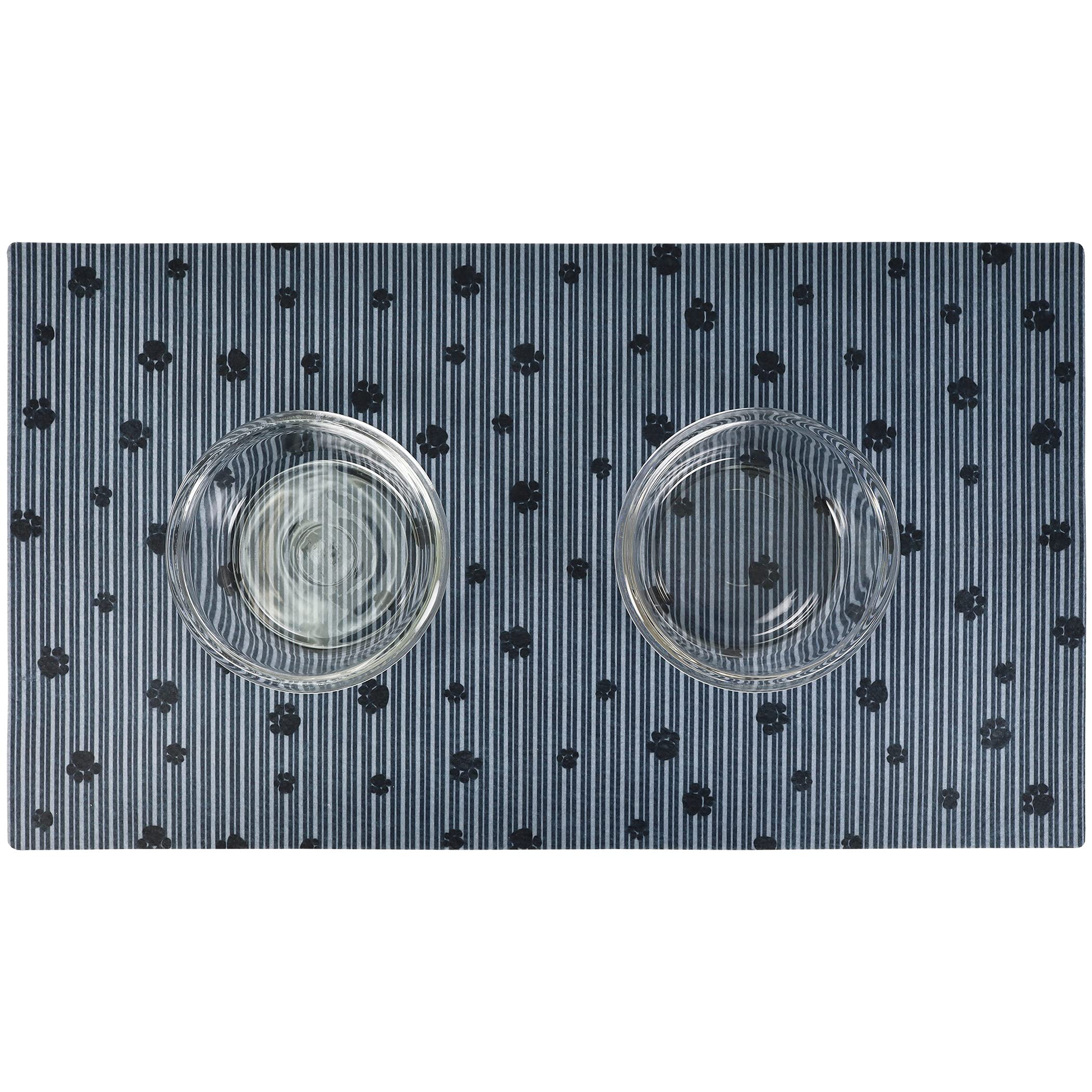 Drymate Pet Bowl Placemat, Dog & Cat Food Feeding Mat - Absorbent Fabric, Waterproof Backing, Slip-Resistant - Machine Washable/