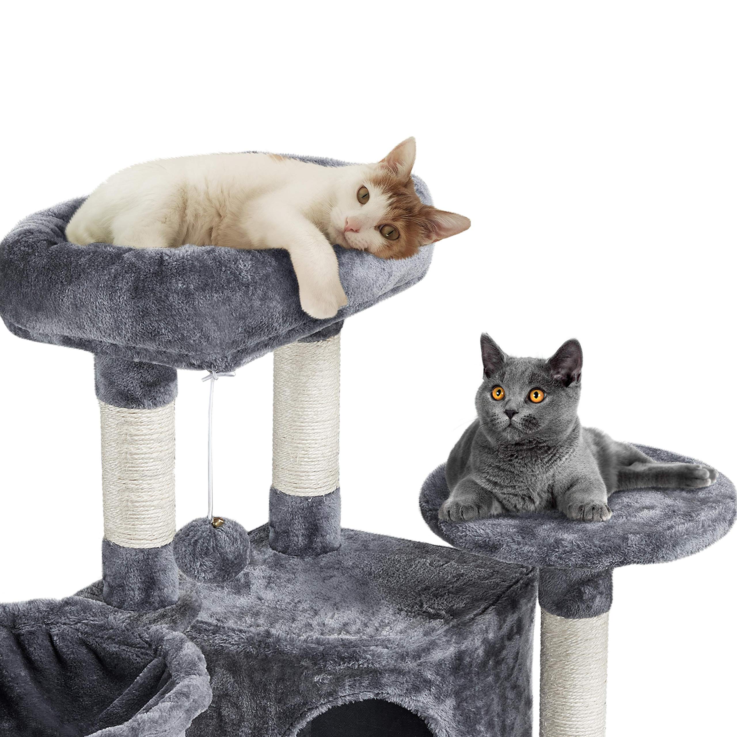 Yaheetech 42In Cat Tree Tower For Indoor Cats, Kitten House With Large Perch & Scratching Posts & Cozy Condo & Scratching Ramp,