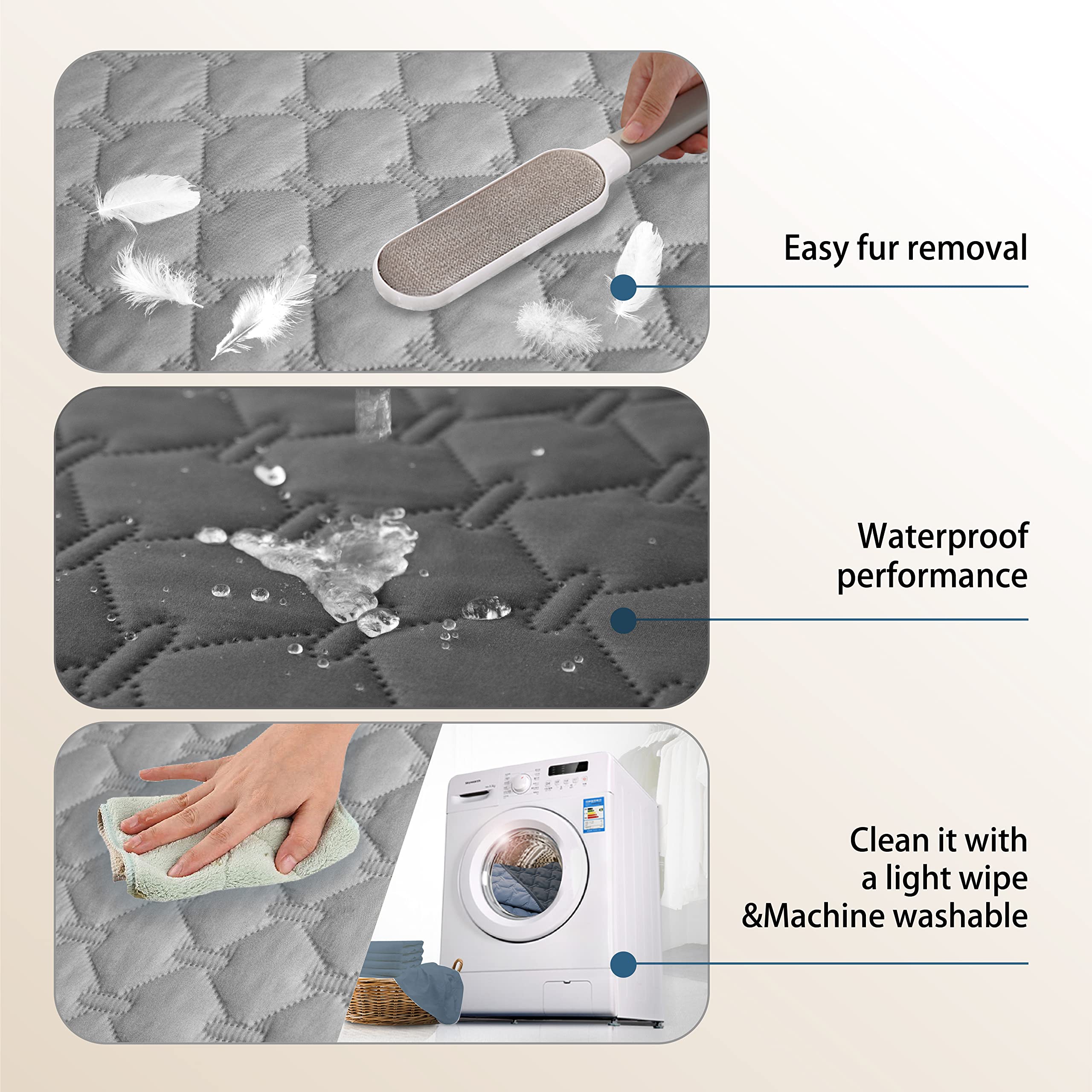 Gogobunny 100% Double-Sided Waterproof Dog Bed Cover Pet Blanket Sofa Couch Furniture Protector For Kids Children Dog Cat, Rever