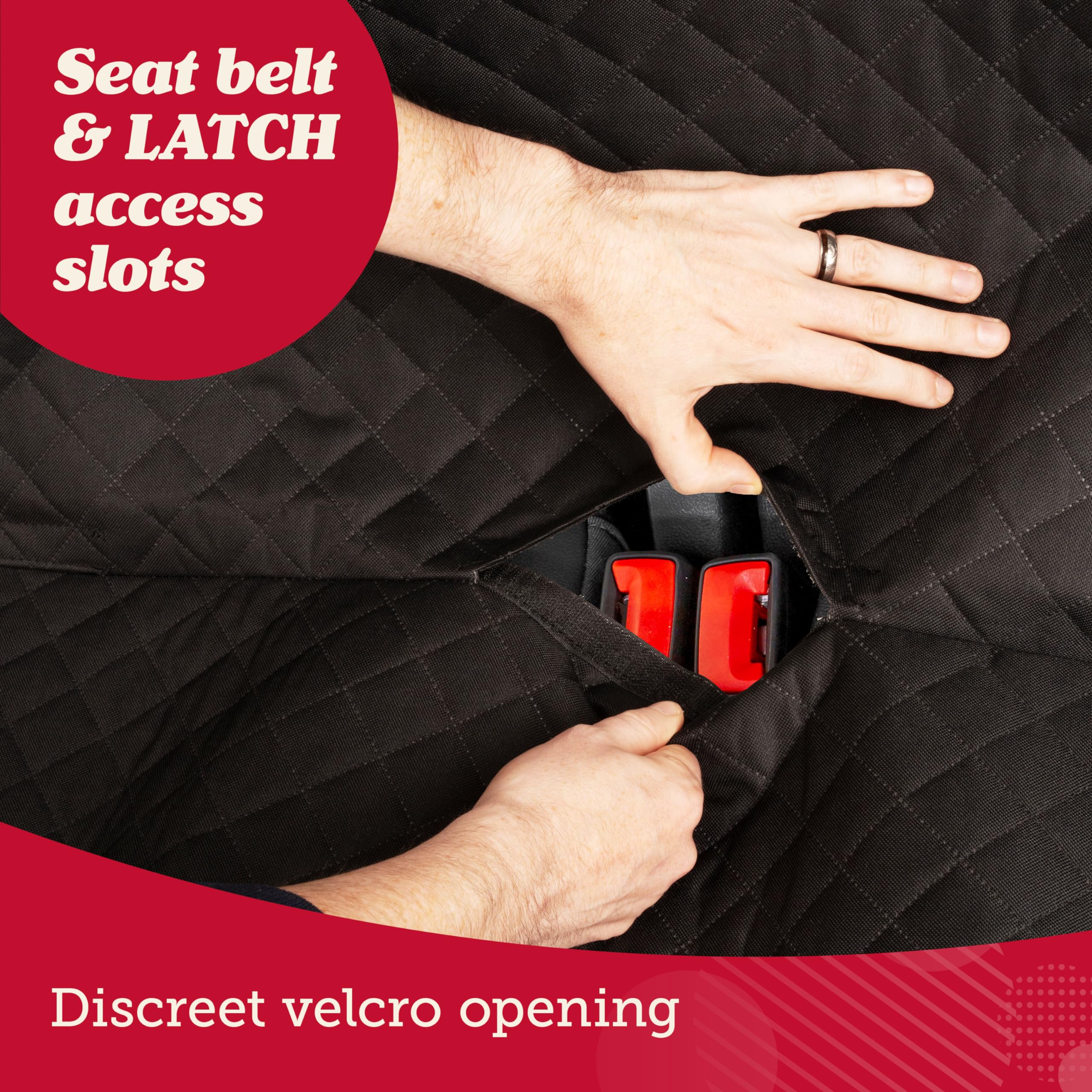 Lusso Gear Dog Car Seat Cover - Non-Slip Waterproof Back Bench Protector For Suv, Car, Truck - Basic Edition Black For Dogs - Ca