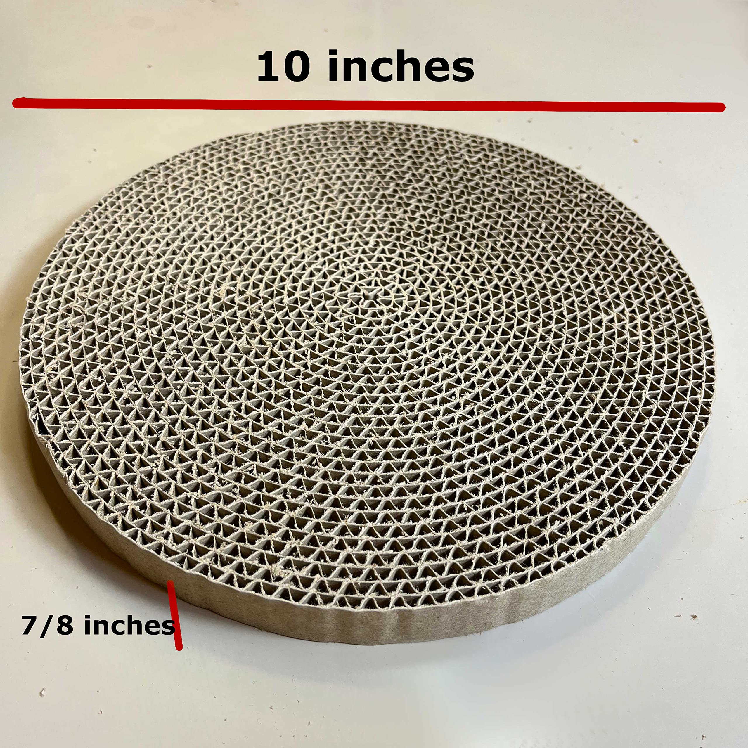 ShioSel - Cat Scratch Pads Round, Cat Scratcher Cardboards, Refill, Replacement, Insert - 3 Pack