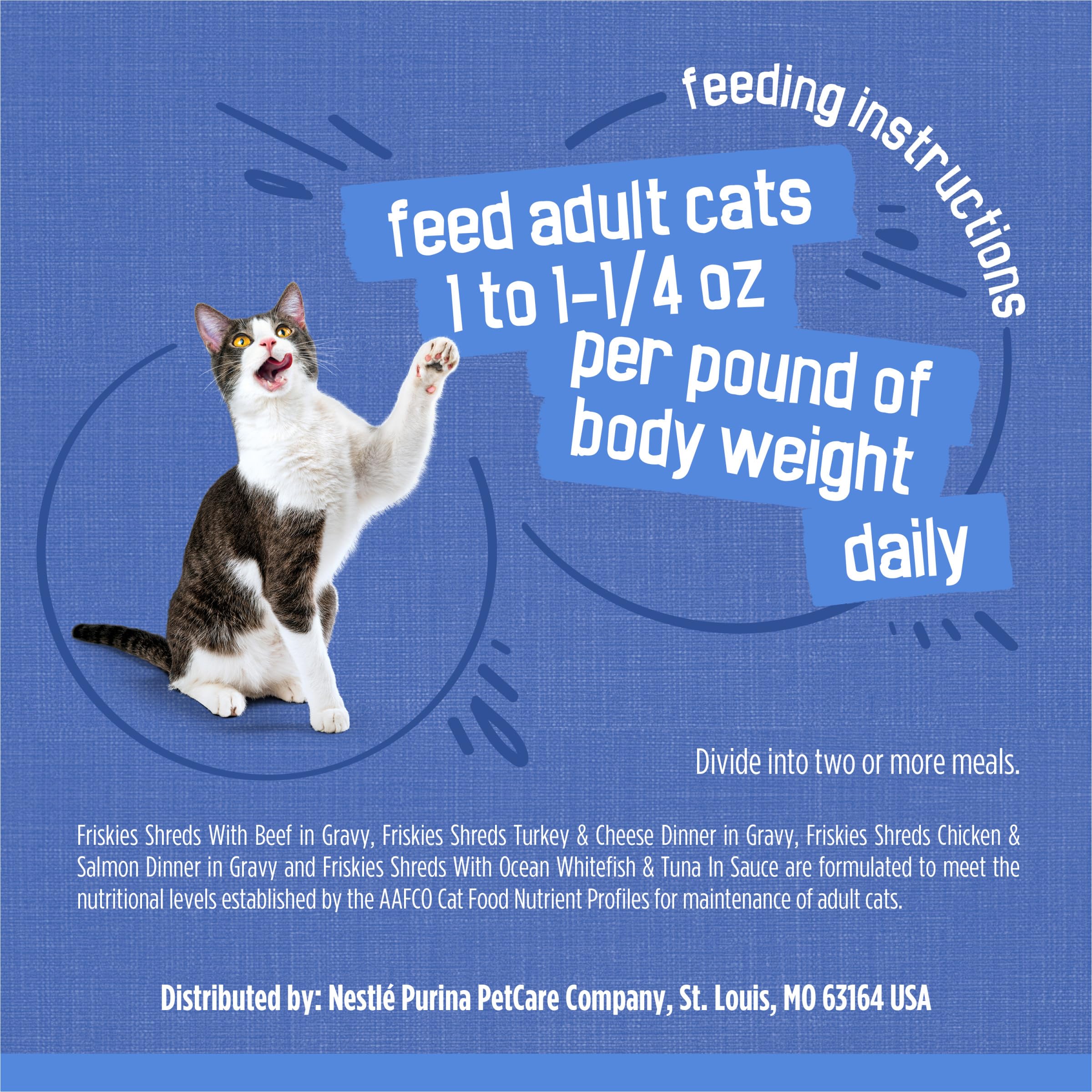 Purina Friskies Wet Cat Food Variety Pack, Shreds With Beef, Turkey and Cheese Dinner, Chicken and Salmon Dinner, and With Ocean