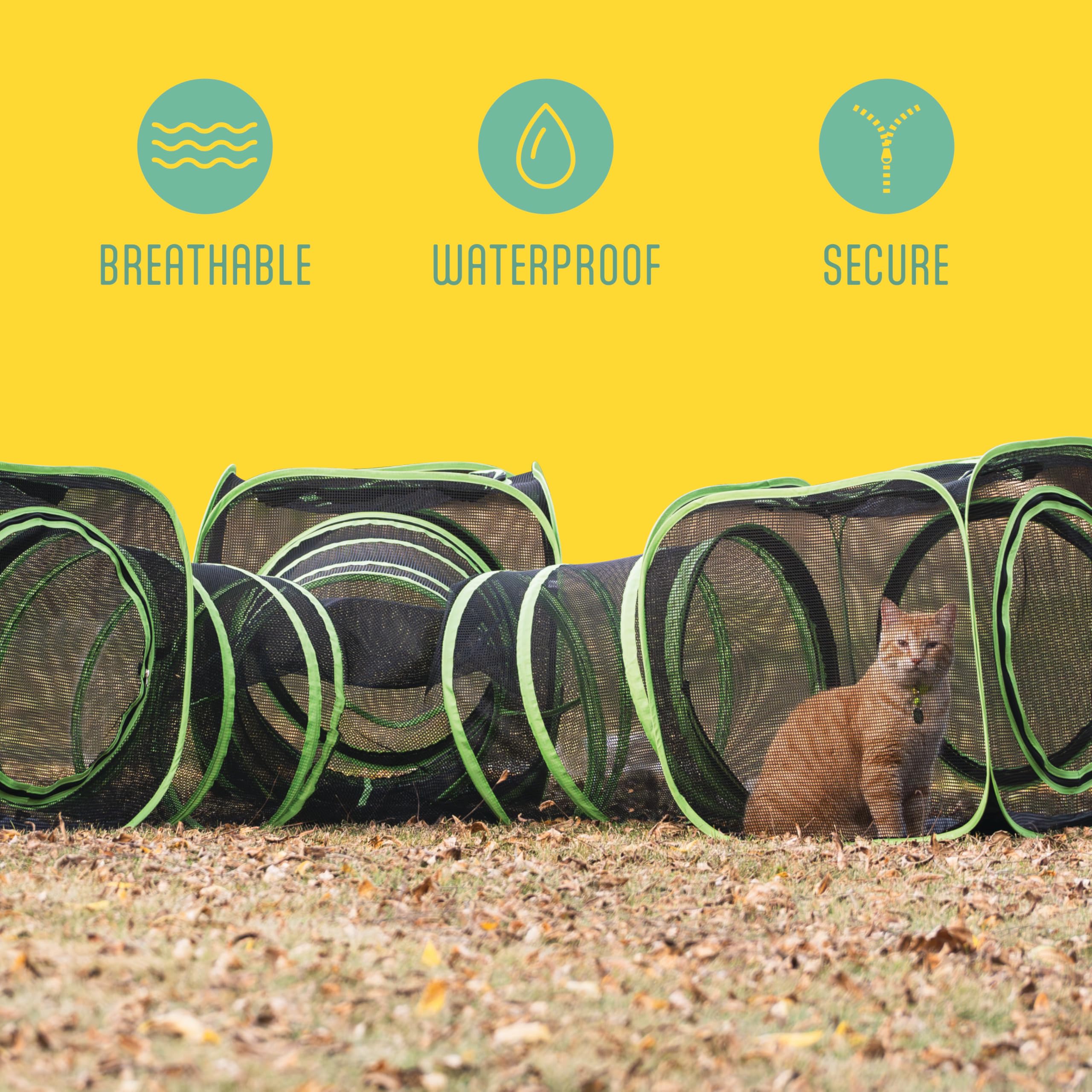 Kitty City Large Outdoor 3-Way Play Tunnel