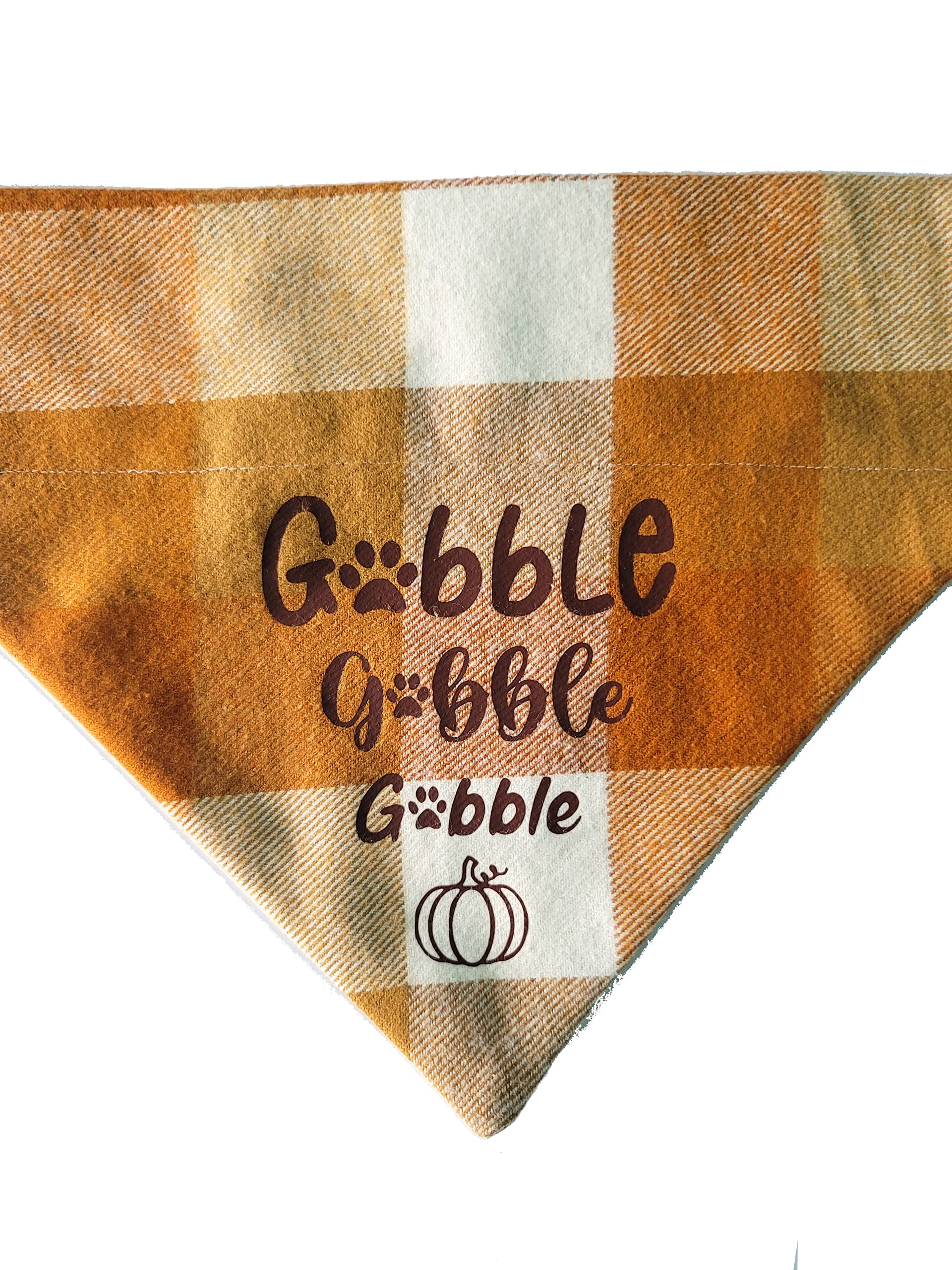 Gobble Gobble Gobble Over The Collar Dog Bandana That Slips Onto Their Existing Collar (X-Small)