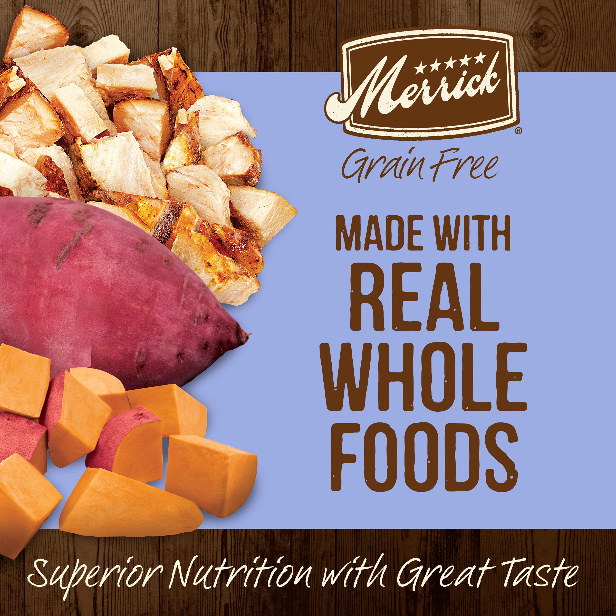 Merrick Premium Grain Free Dry Puppy Food, Wholesome and Natural Kibble with Real Chicken and Sweet Potato - 10.0 lb. Bag