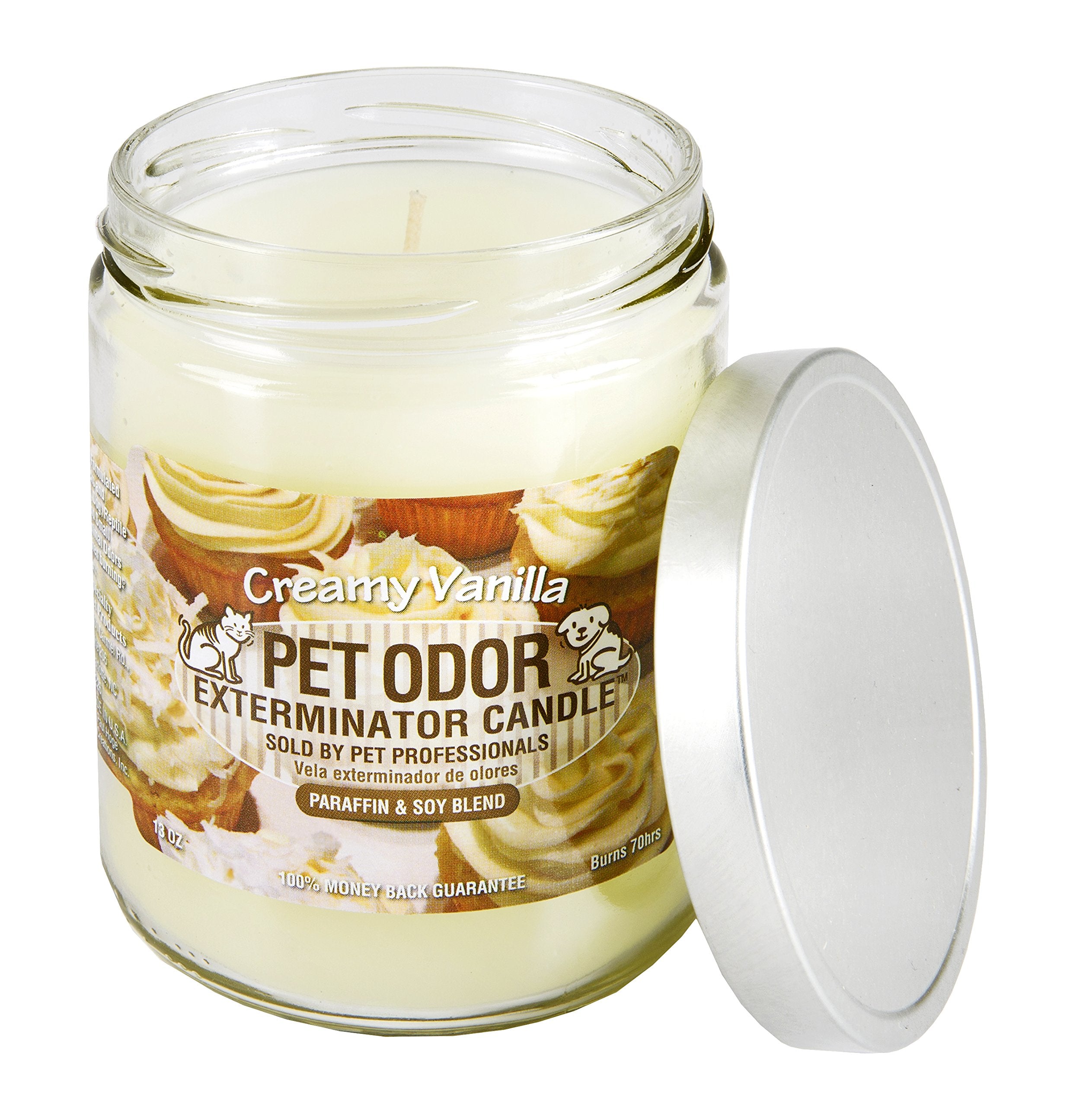 Specialty Pet Products Odor Exterminator Candle, Creamy Vanilla, 13 Ounce Jar (Pack Of 2)