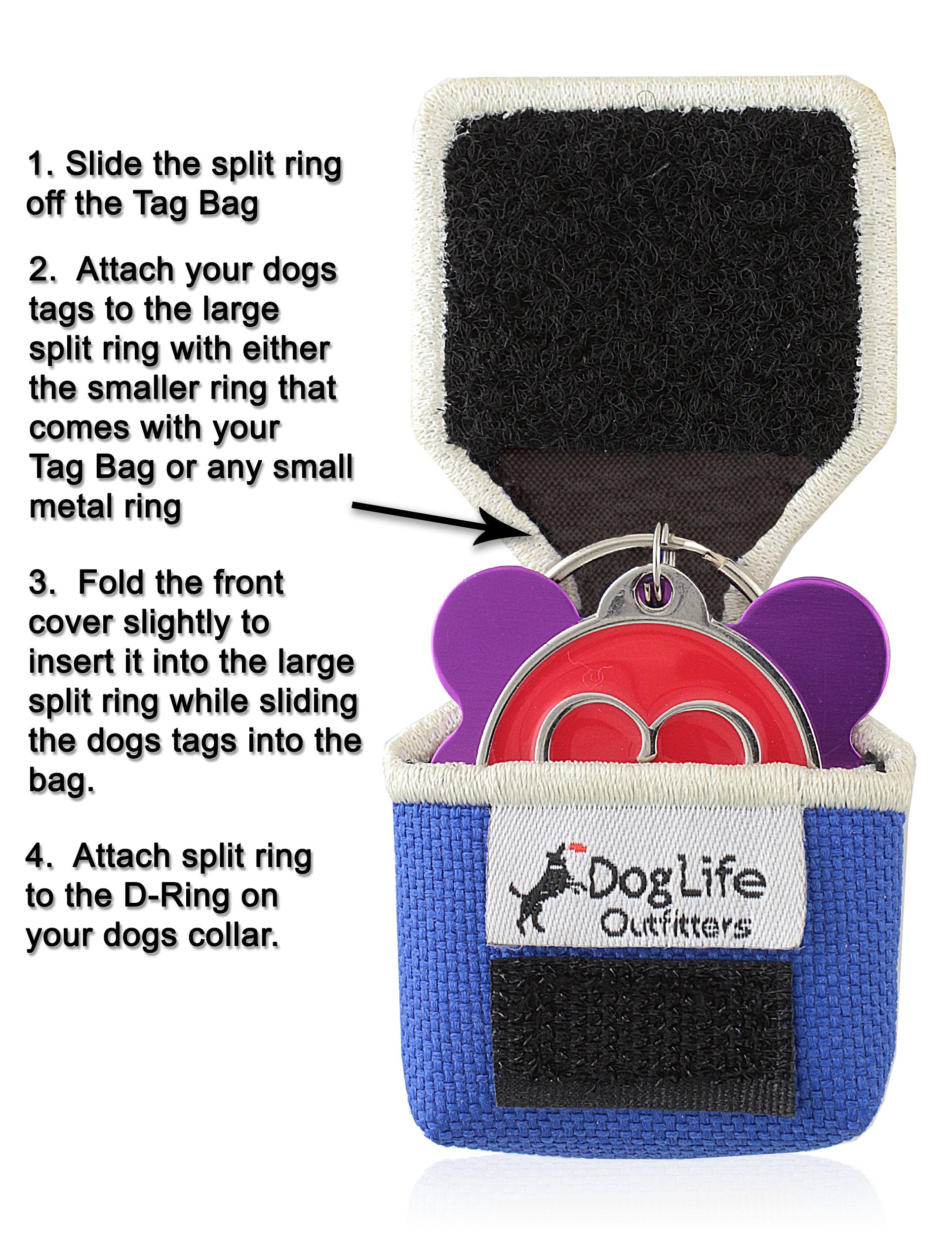 The Tag Bag - Dog Tag Silencer (Lets Play/Blue)