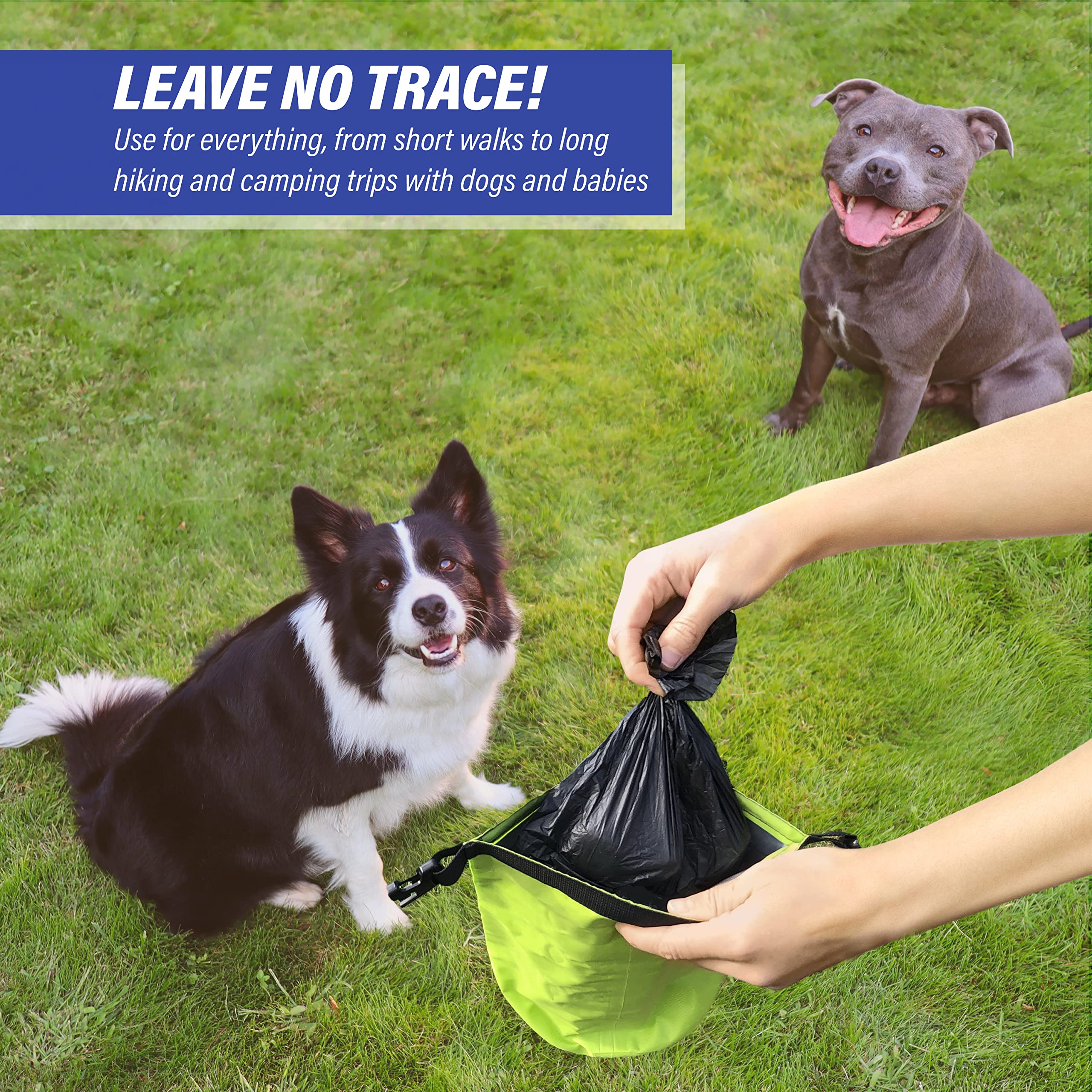 Reusable Smell Proof Waste Bag - Dog Poop Bag Holder For Dog Walkers + Hiking With Dogs & Camping. Odor Proof Wag Bag, Diaper Wet Bag, Camping Trash