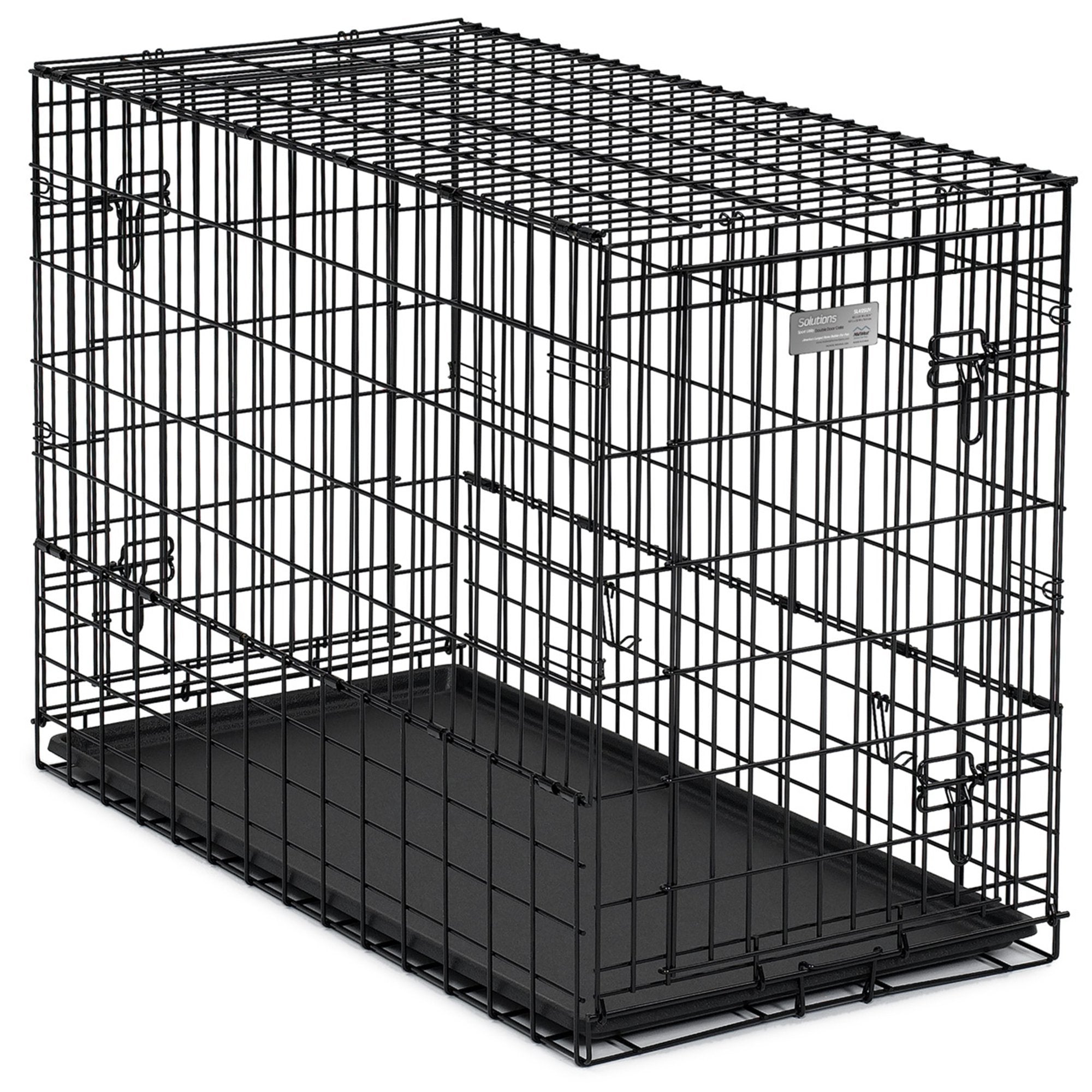 Midwest Homes For Pets Side-By-Side Double Door Suv Crate With Plastic Pan, 42-Inch By 21-Inch By 30-Inch